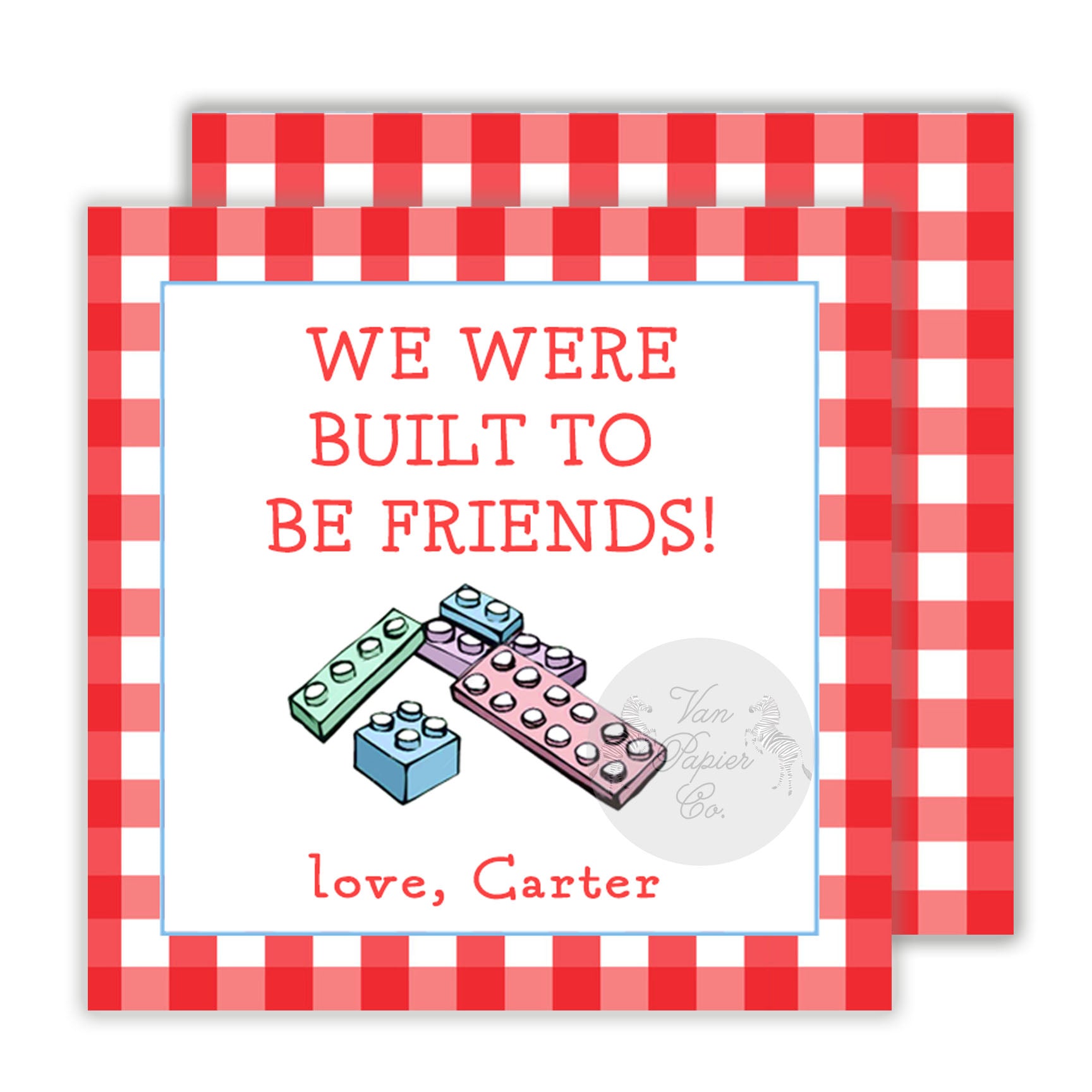 Built to Be Friends Valentine Tags