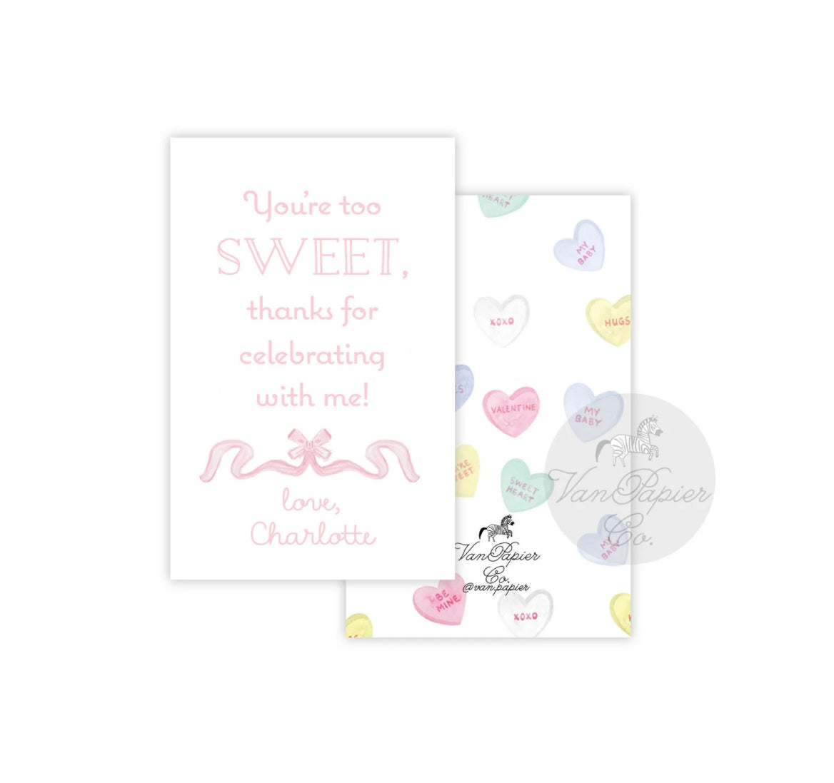 Sweetheart Birthday Favor Tags