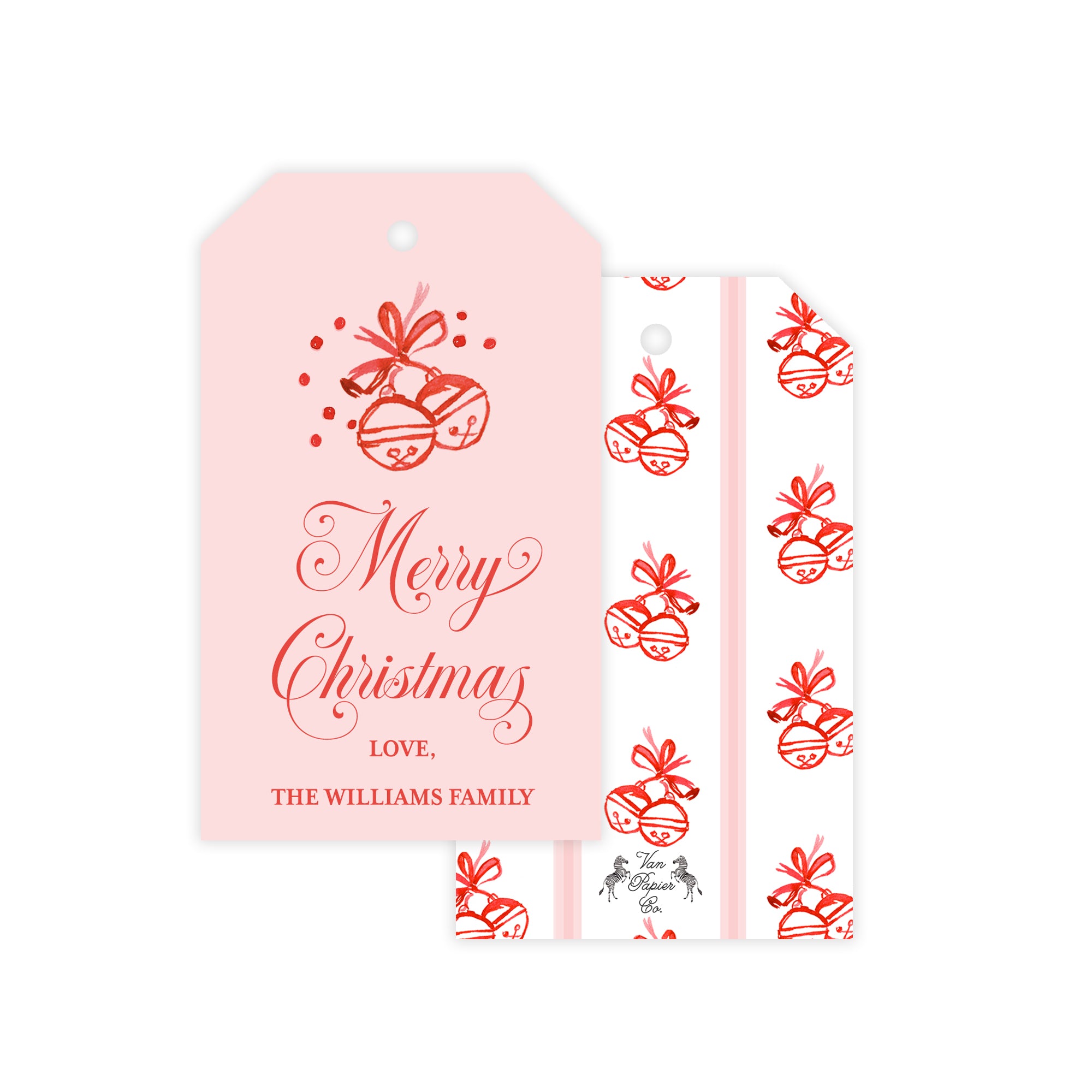 Red Bells Holiday Gift Tags