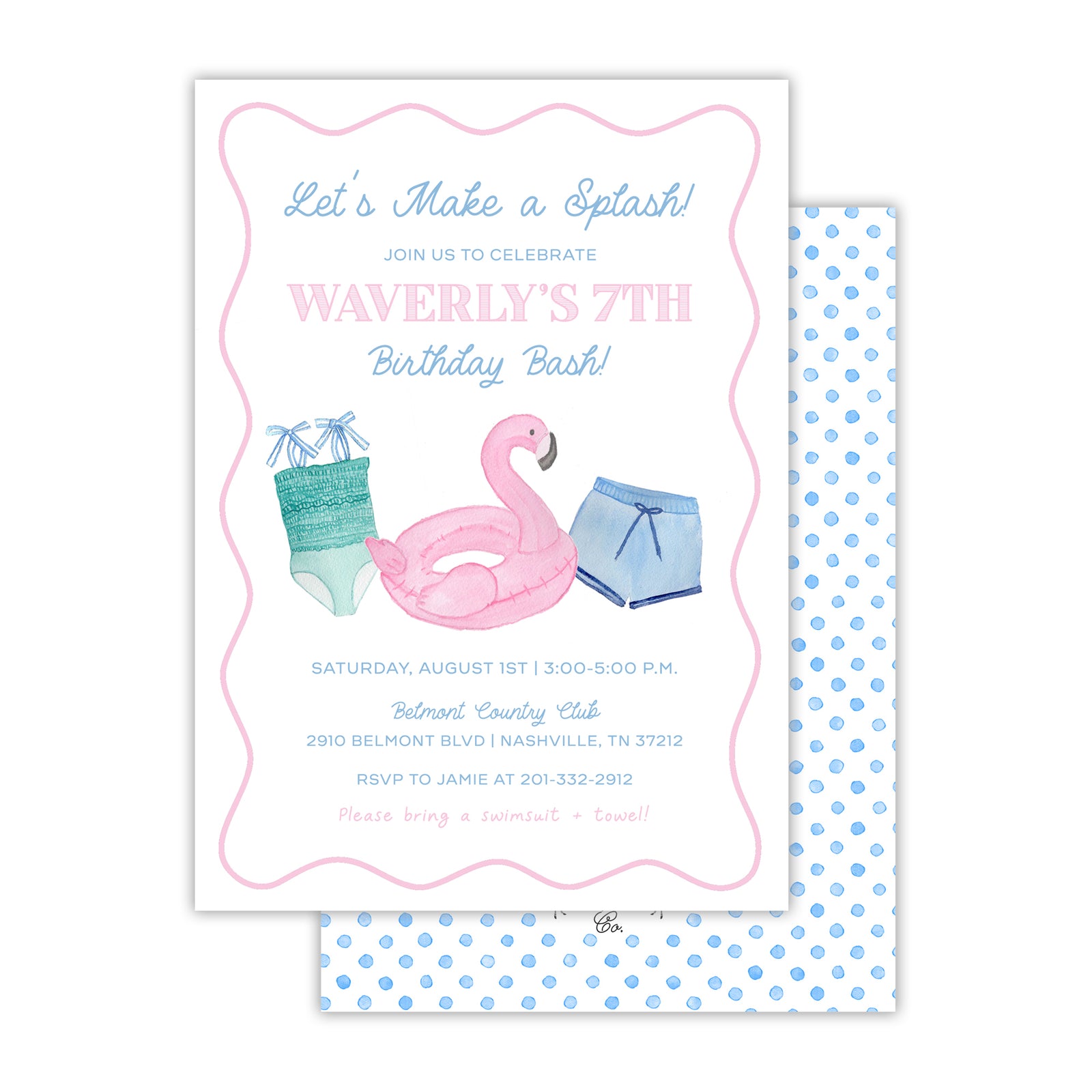 Splish Splash Birthday Bash Invitation