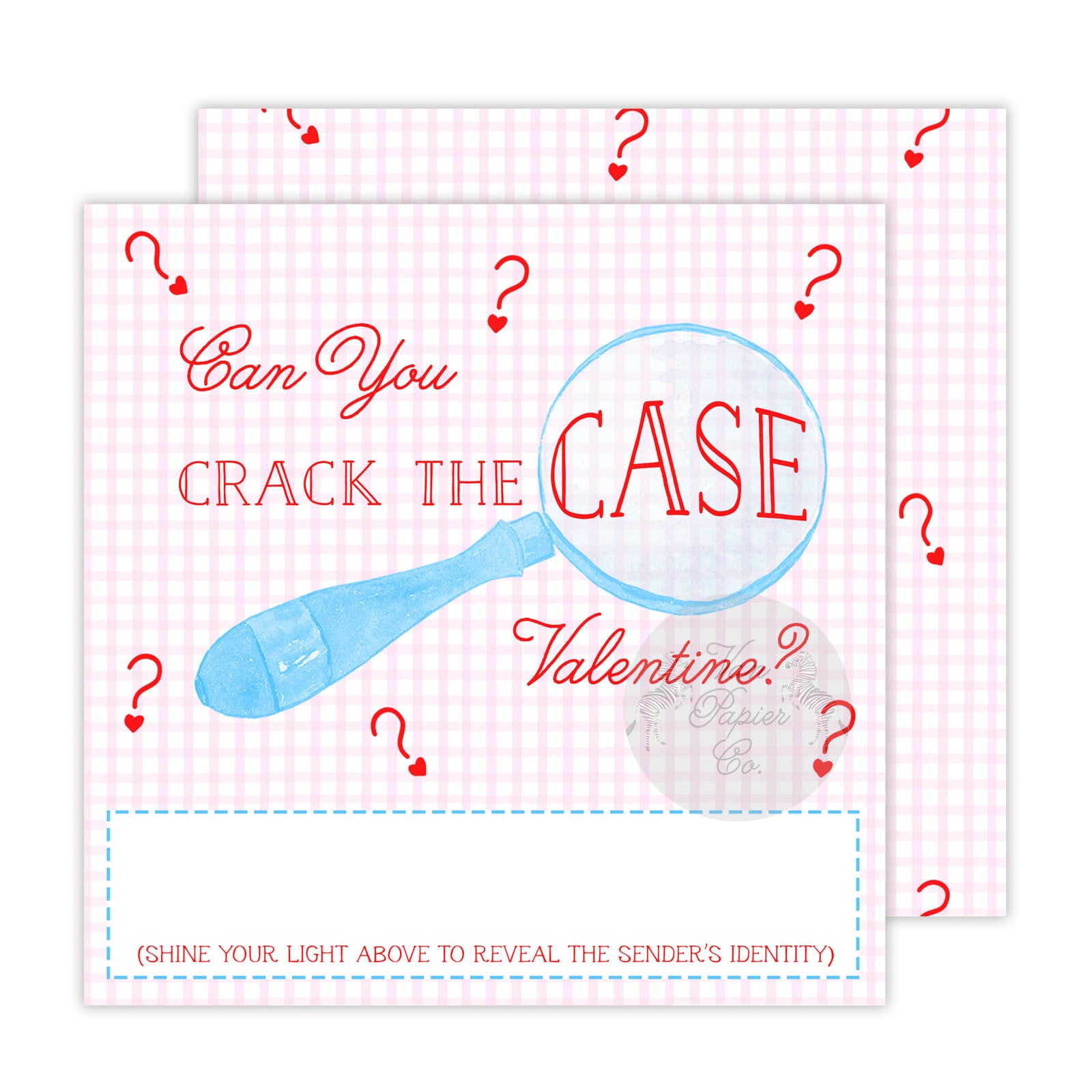 Invisible Ink Valentine Card