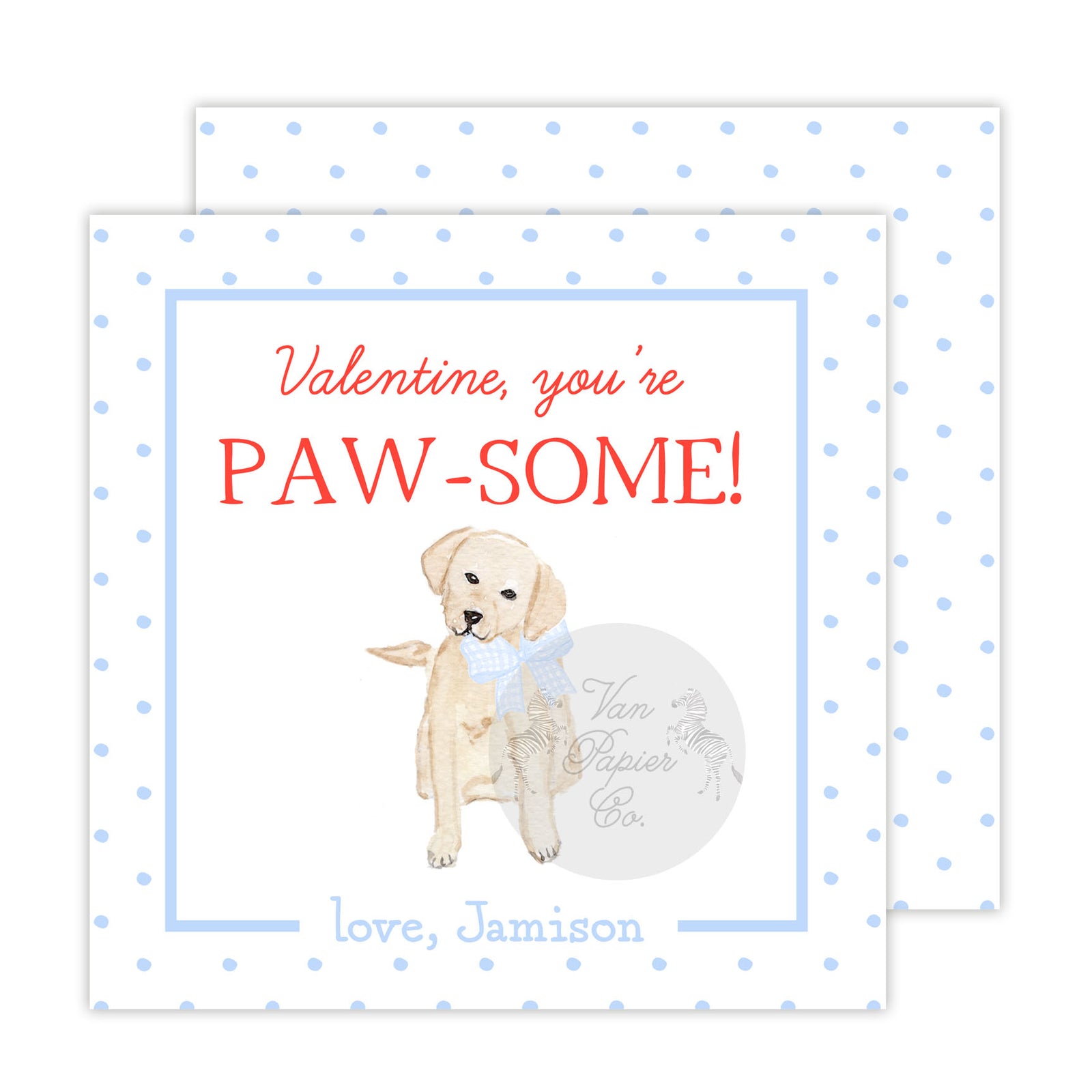 Watercolor Paw-Some Valentine Cards