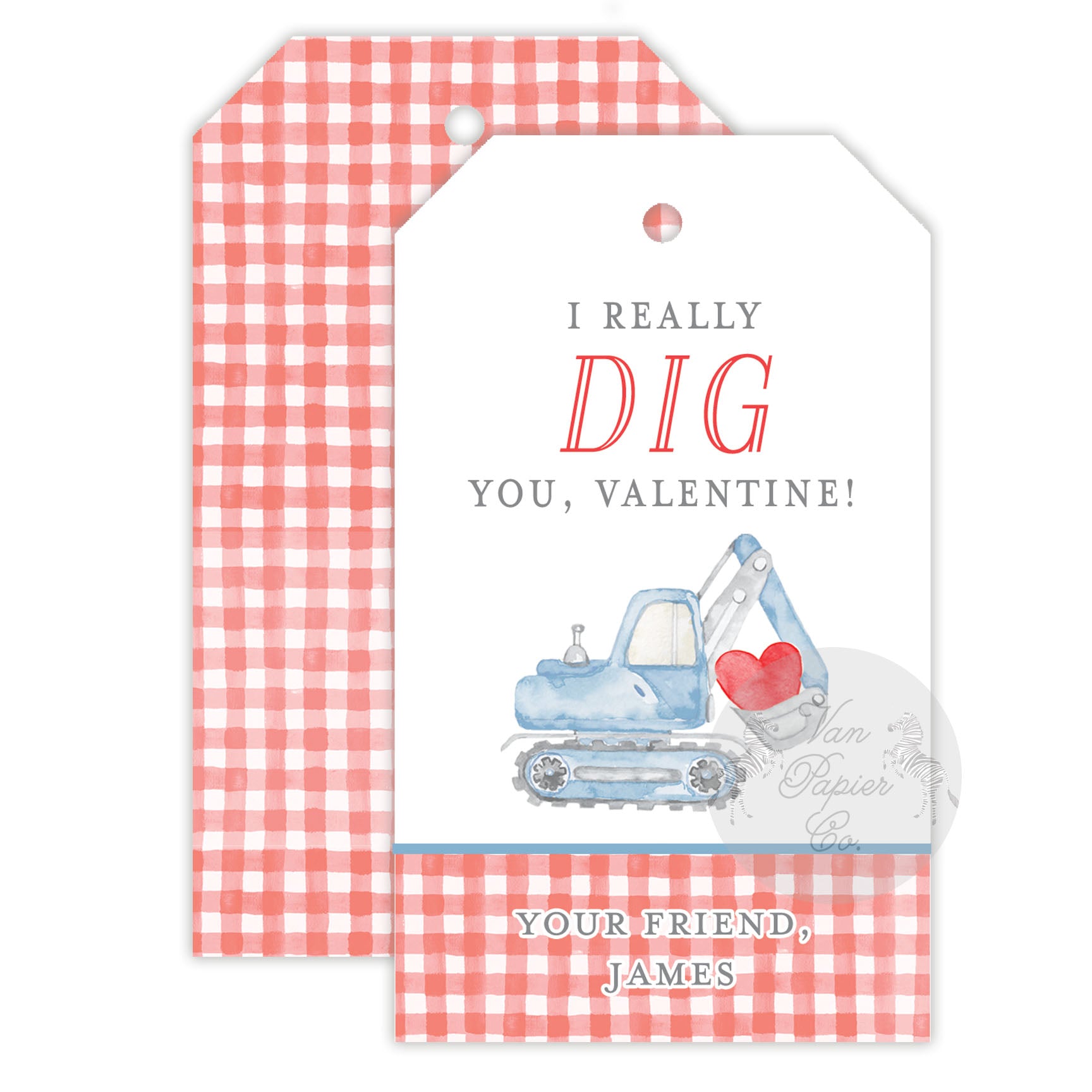 Blue I Dig You Valentine