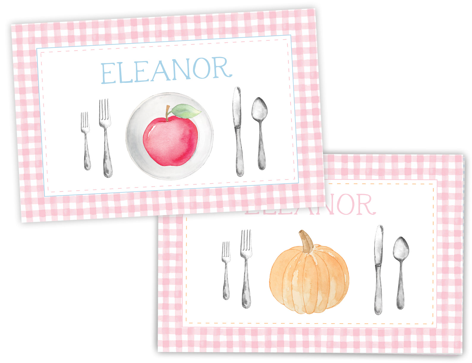 Girls Gingham Fall Placemat