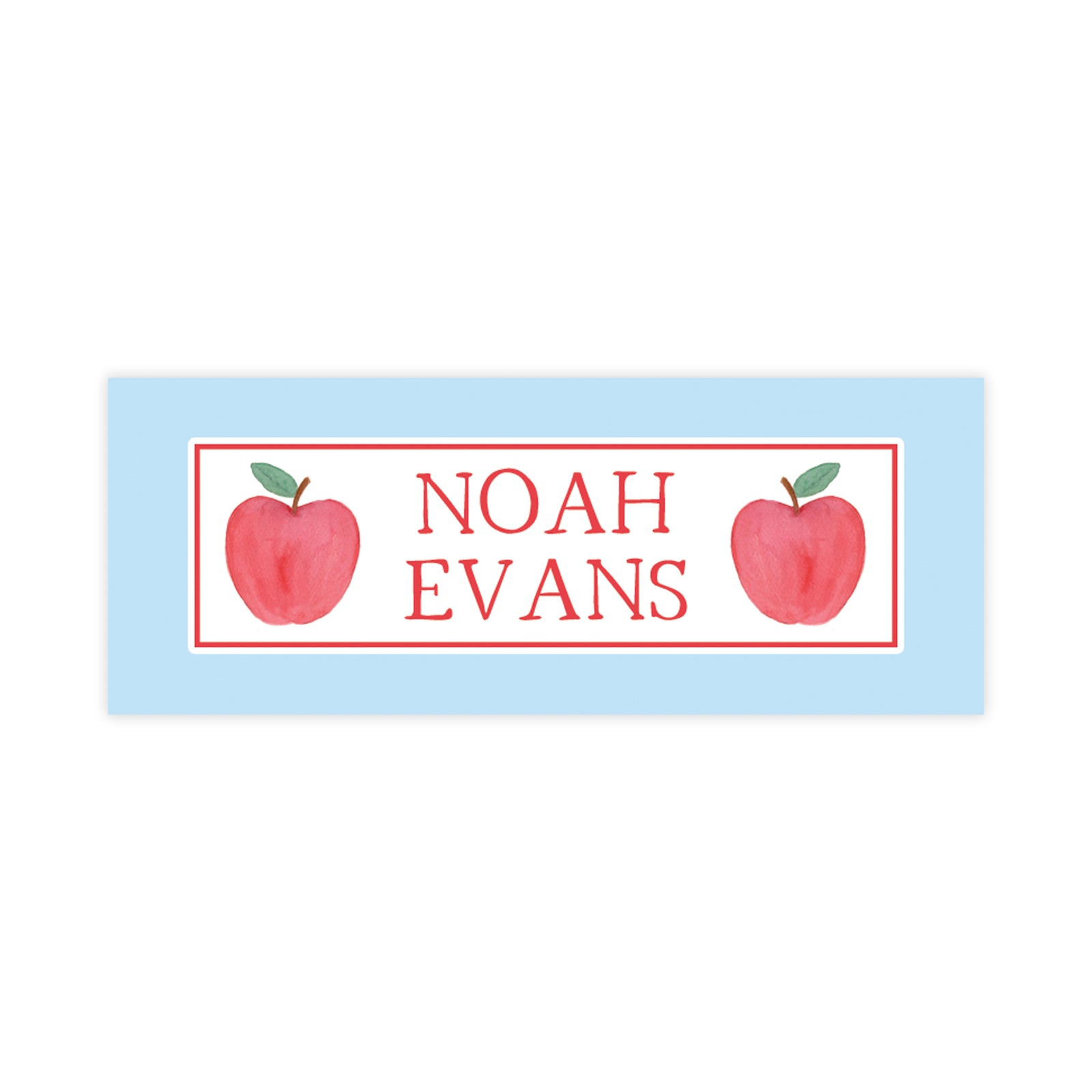 Blue Apple Label Stickers