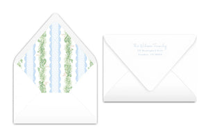 Blue Lace Christmas Card
