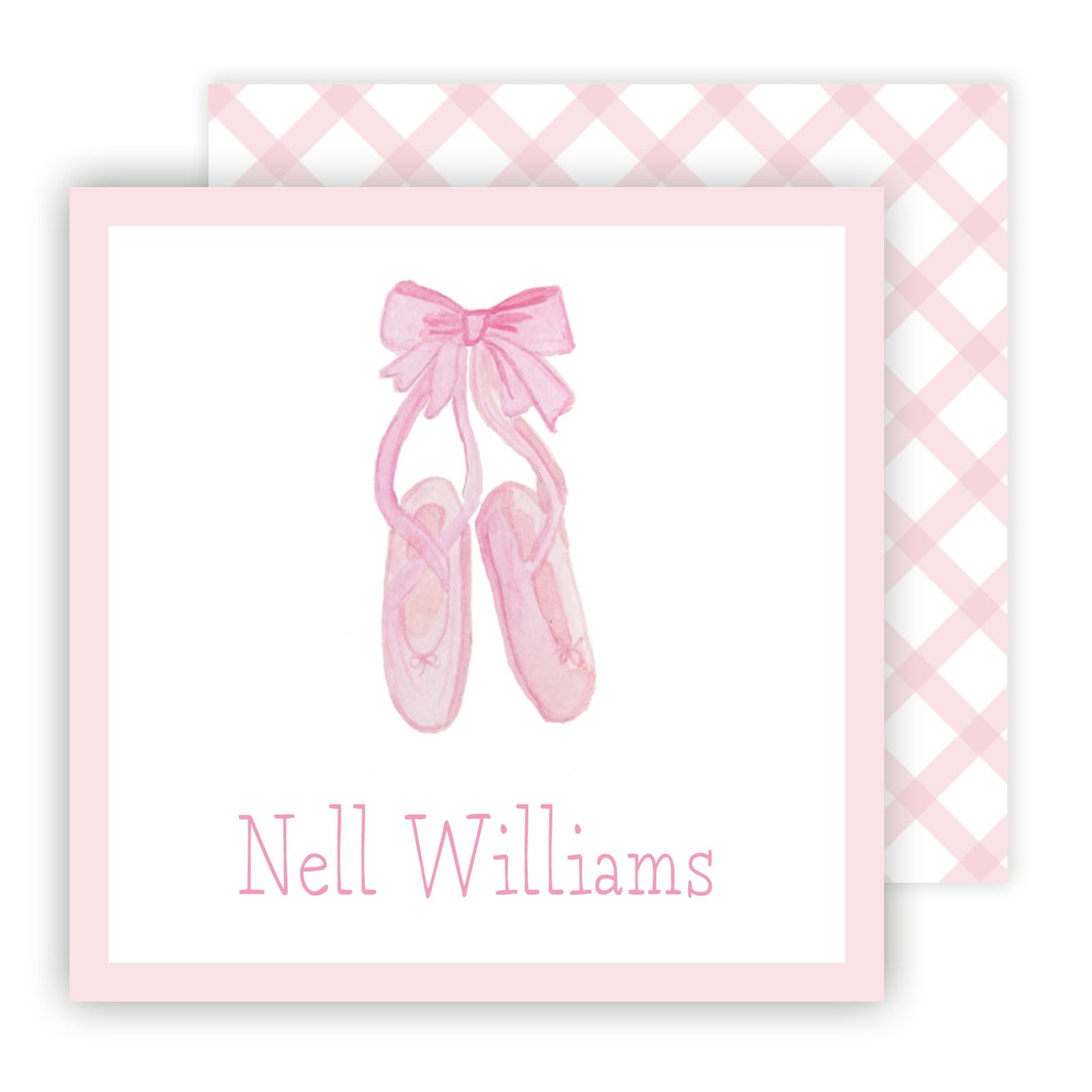 Watercolor Ballet Shoes Calling Card