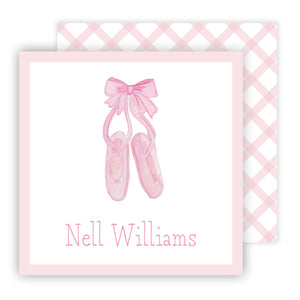 Watercolor Ballet Shoes Calling Card