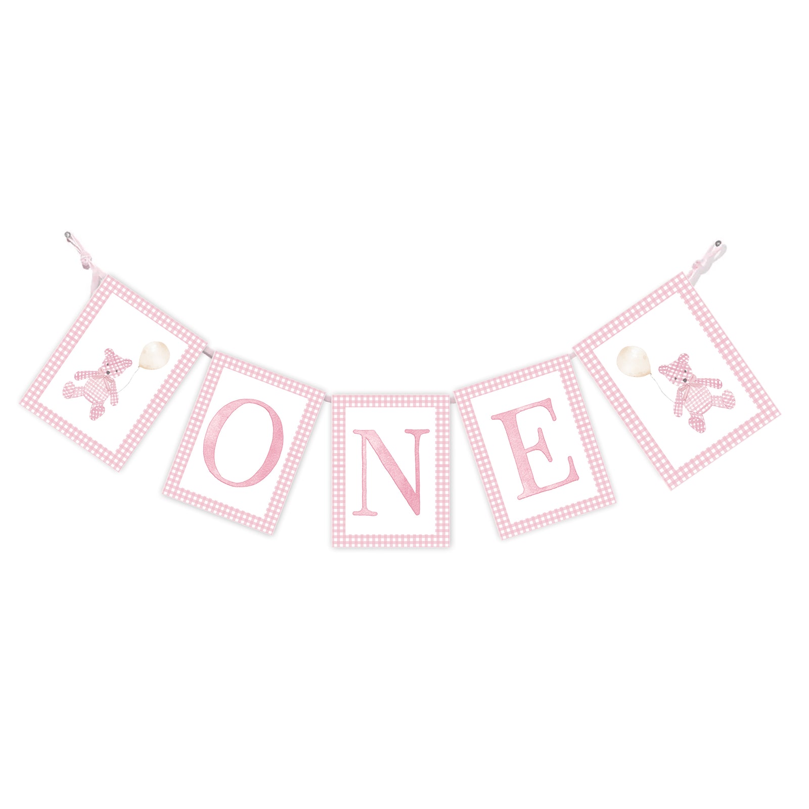 "ONE" Beary 1st Birthday High Chair Banner
