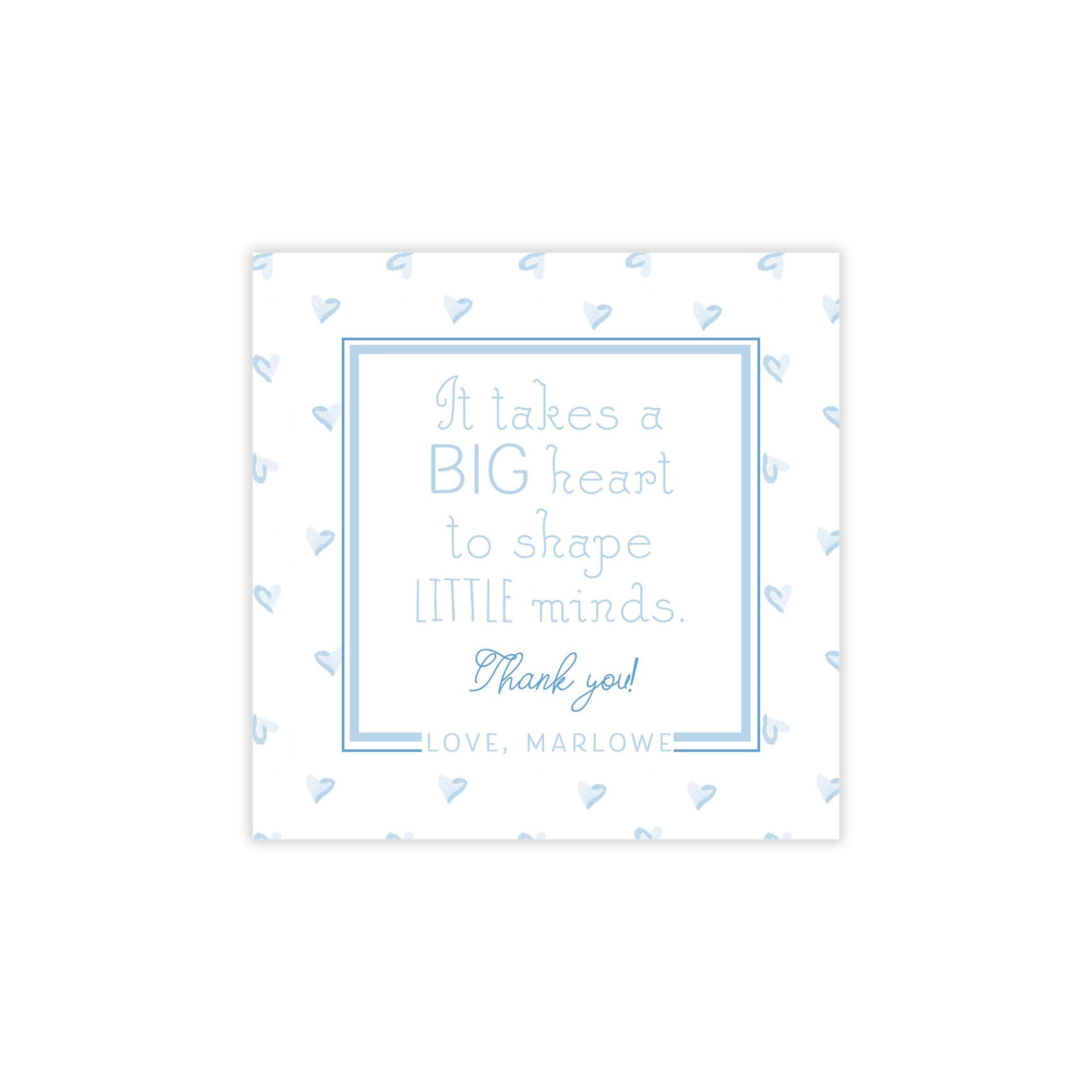 Big Heart, Little Minds Gift Tag