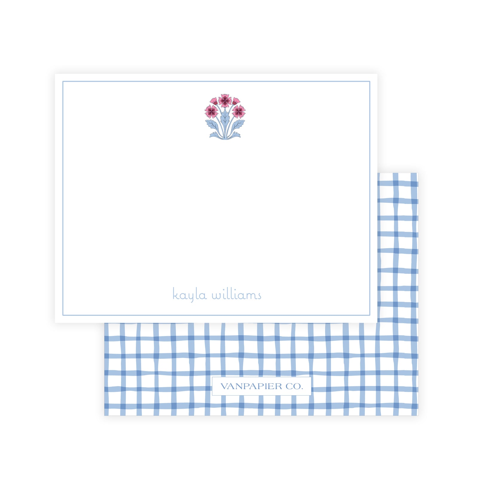 Block Flower Print Women's Note Cards