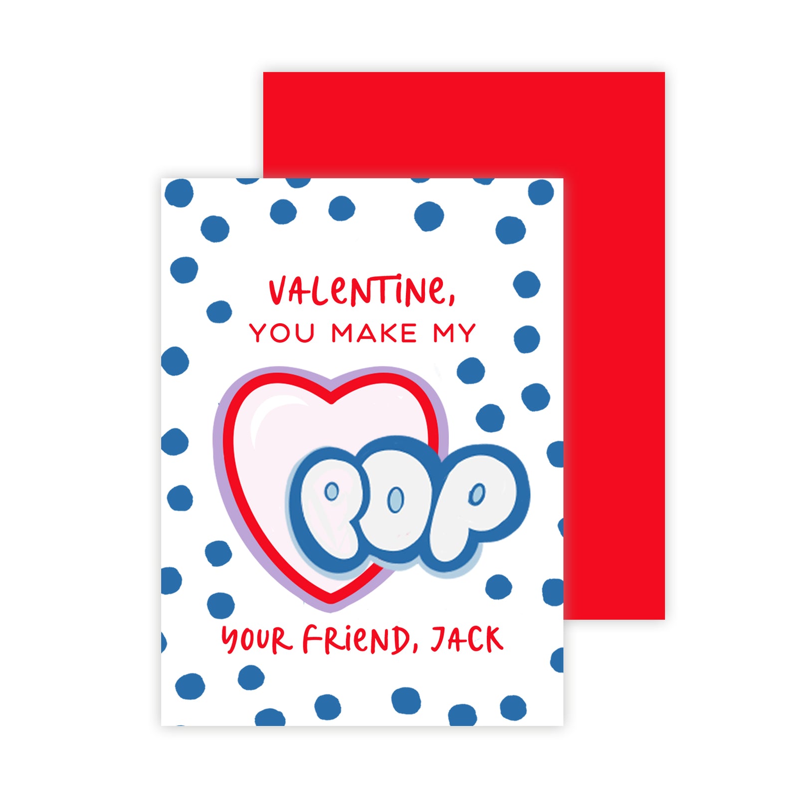 Heart Pop Personalized Valentines