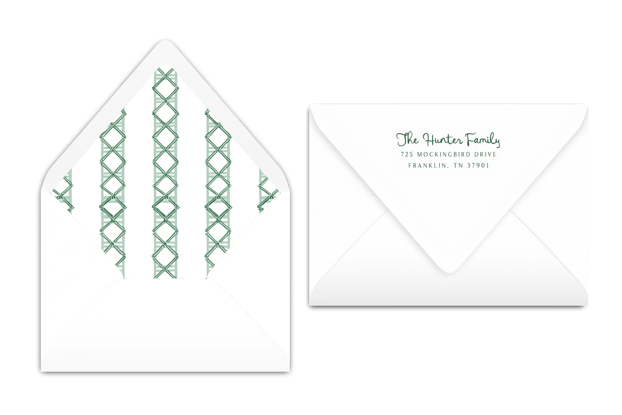 Wicker Frame Christmas Card