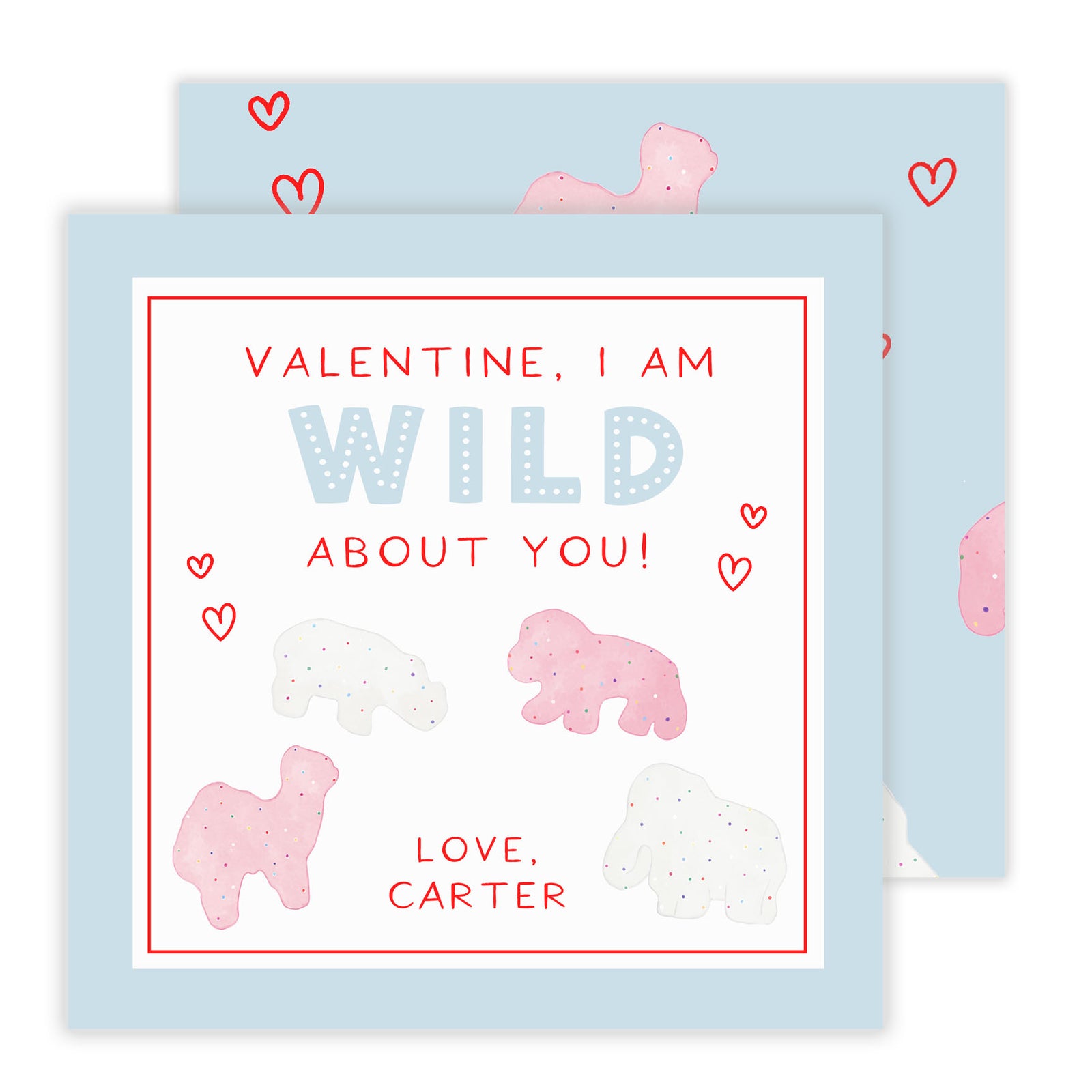 Wild About You Valentine Tags