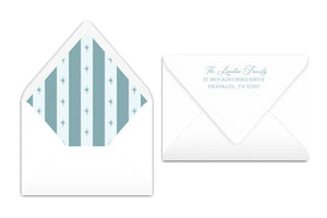 Blue Deco Christmas Card