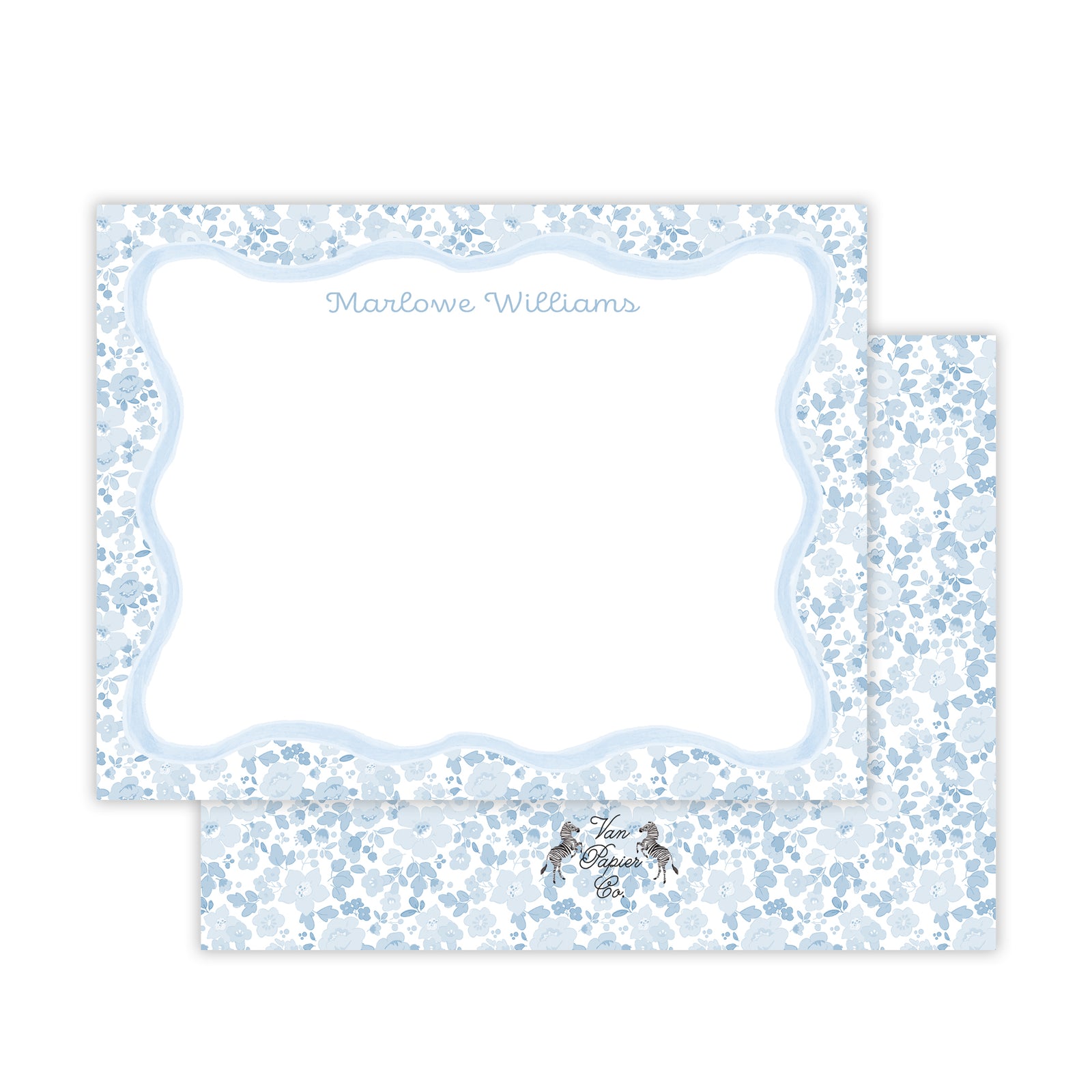 Liberty Floral Wavy Border Note Cards