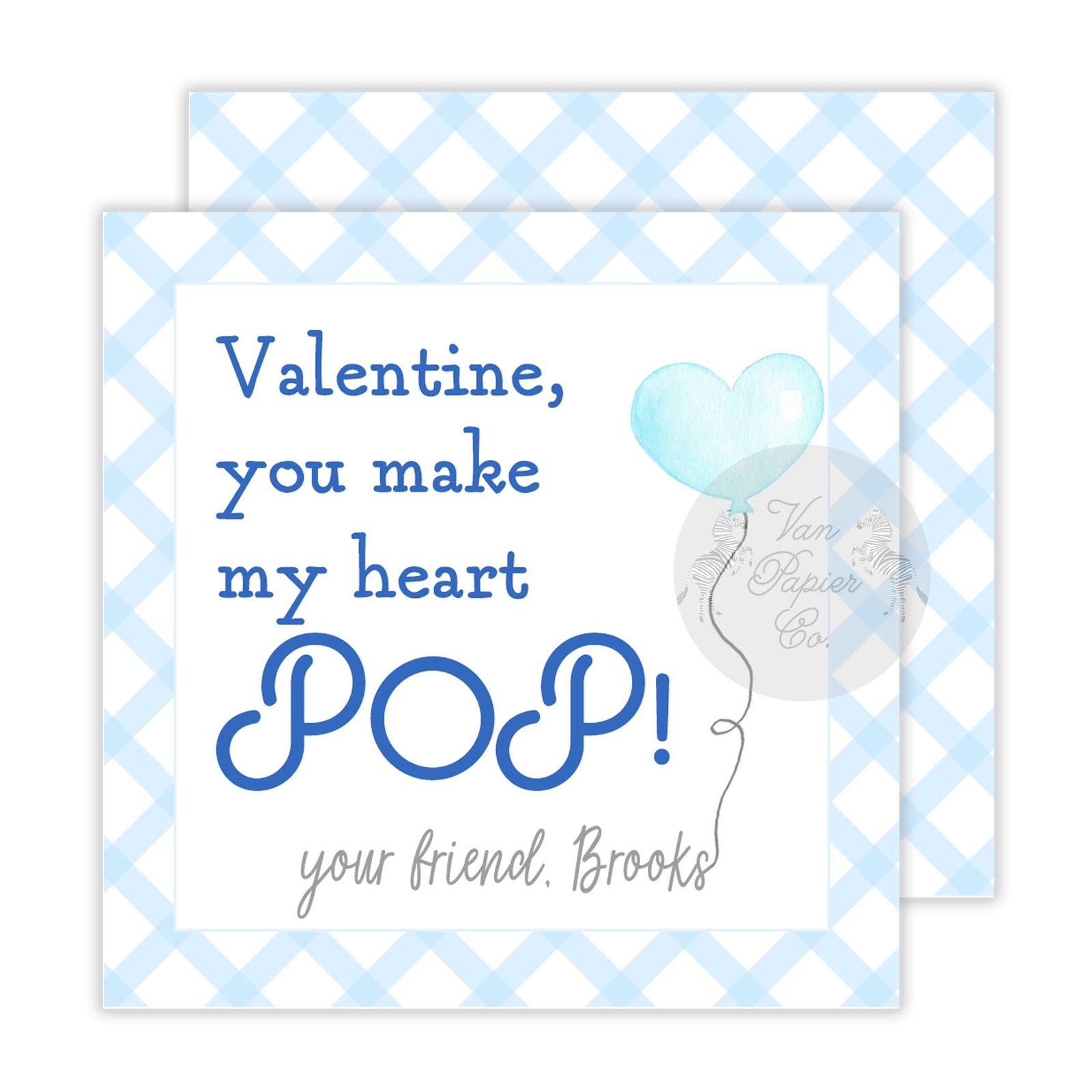 Heart Pop Valentine Tags