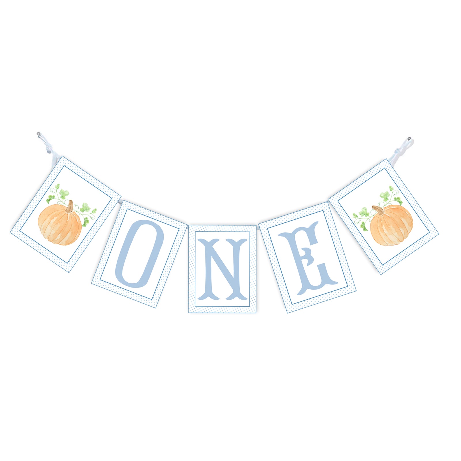 "ONE" Pumpkin 1st Birthday High Chair Banner