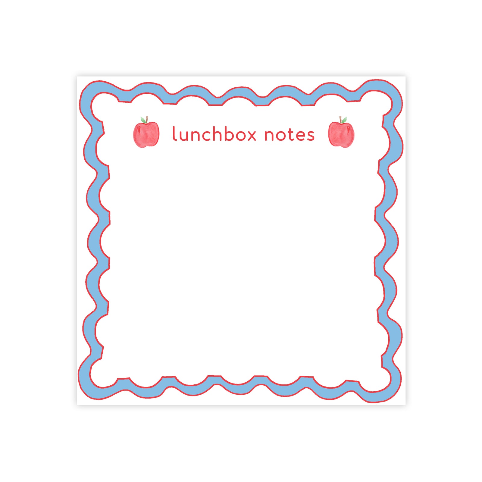 Blue Scallop Lunchbox Love Notes Notepad