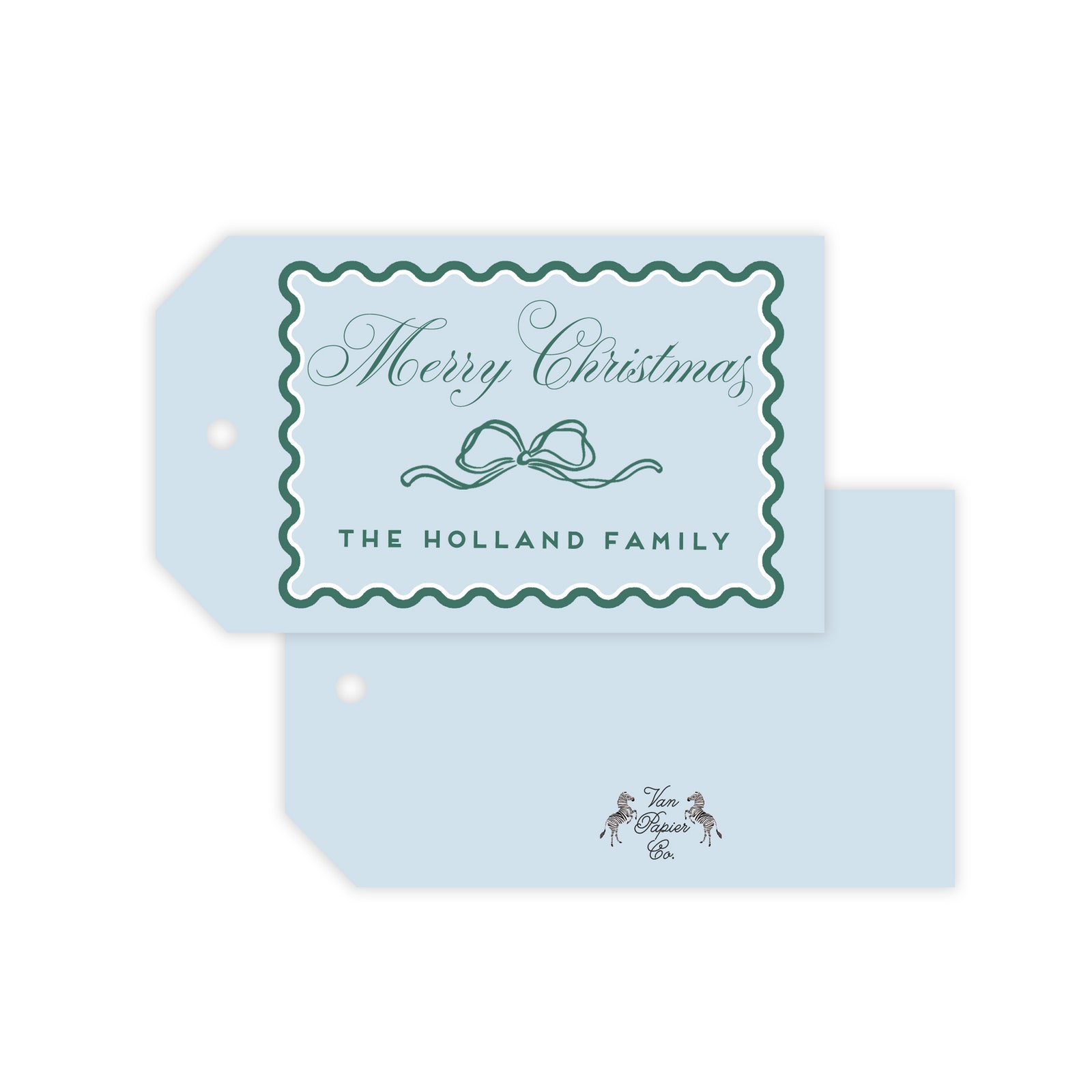 Blue Scallop Gift Tags