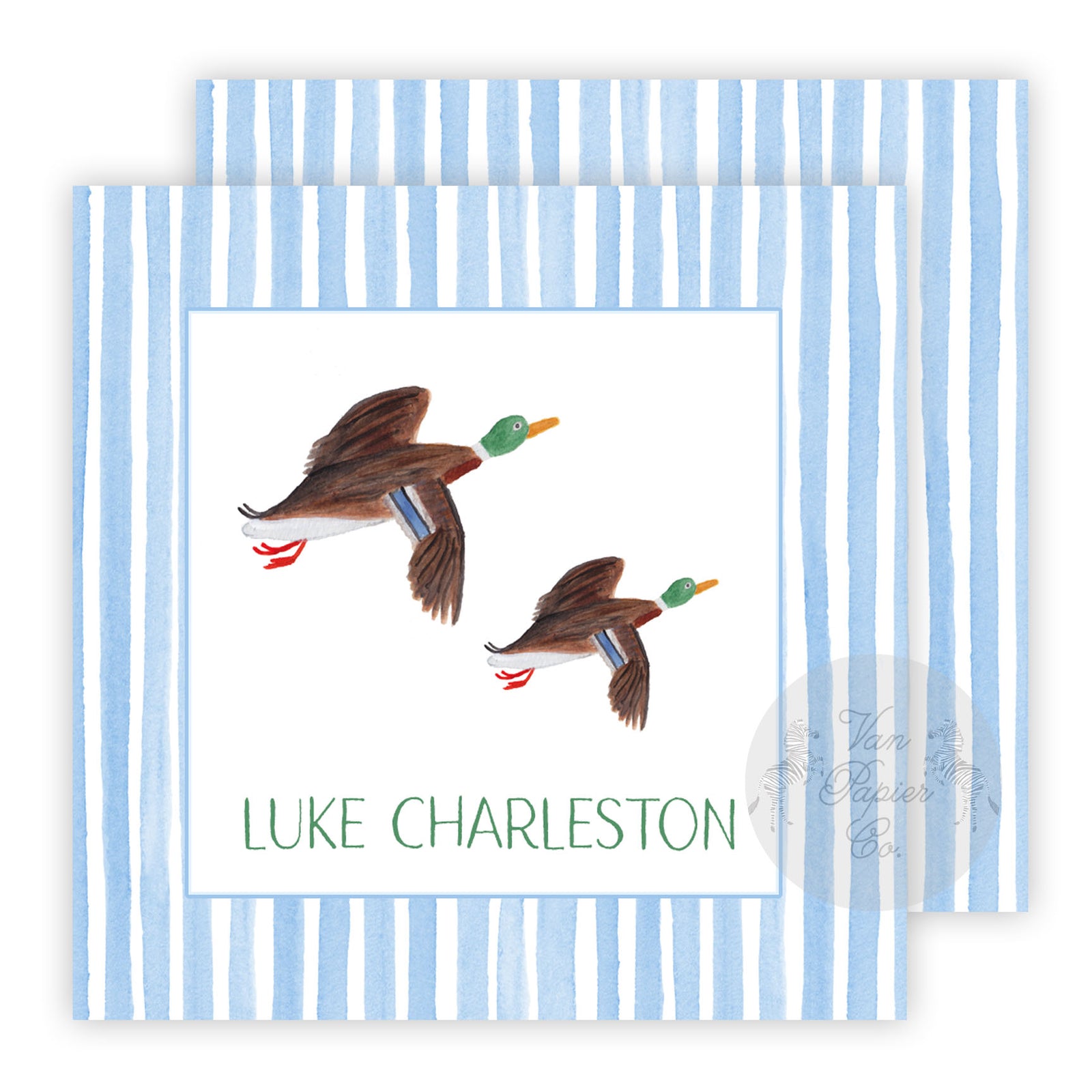 Watercolor Duck Calling Cards