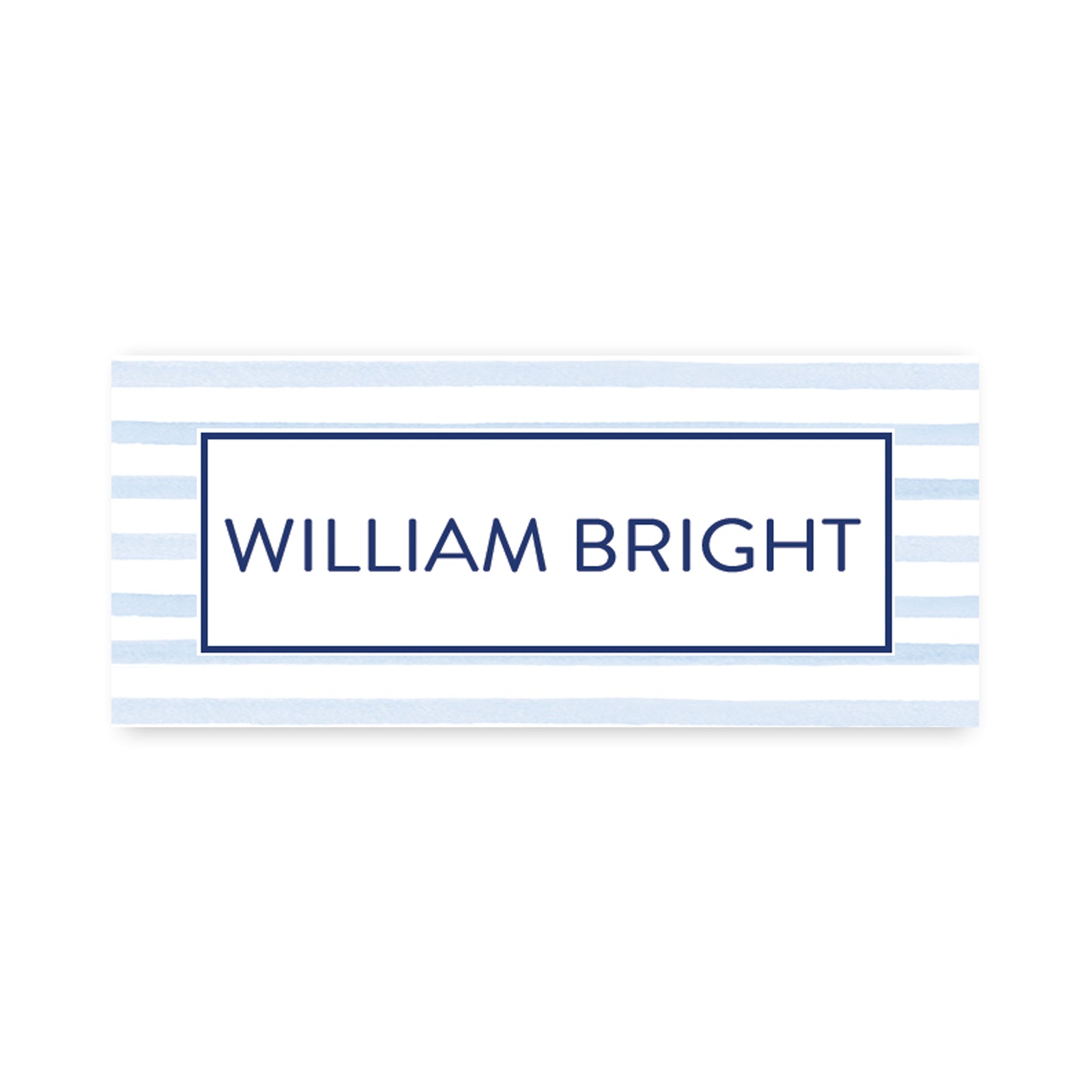 Blue Striped Label Stickers