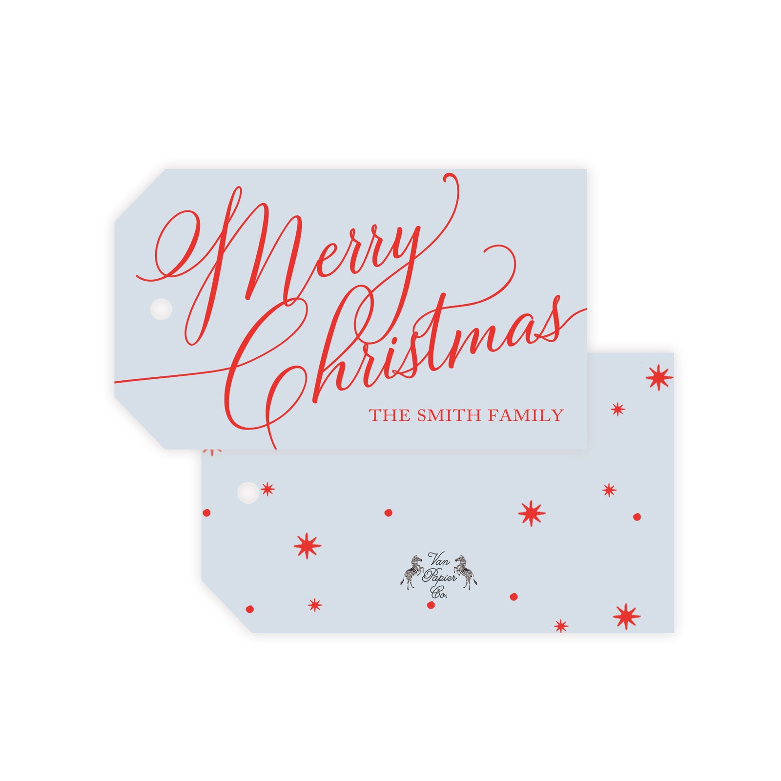 Merry Christmas Script Gift Tags
