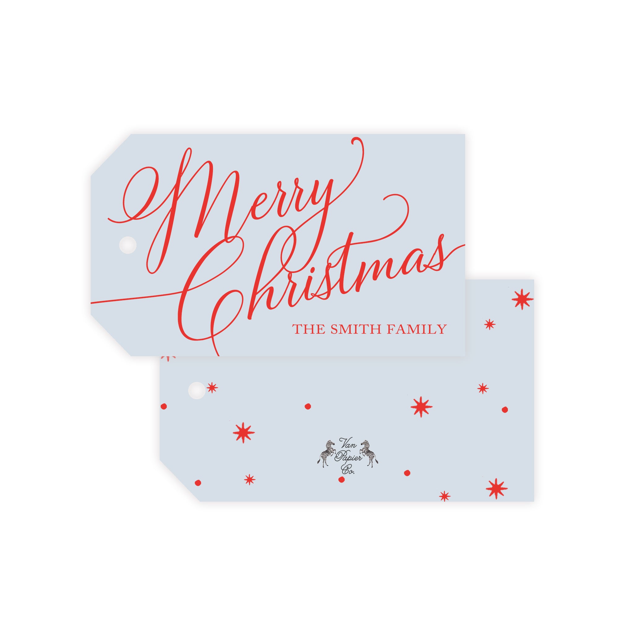 Merry Christmas Script Gift Tags