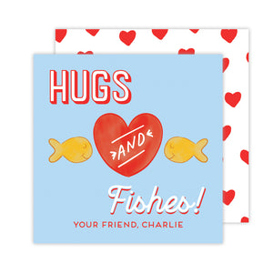 Hugs & Fishes Valentine Tags