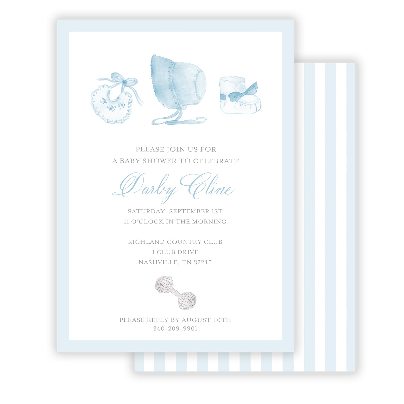 Heirloom Boys Baby Shower Invitation