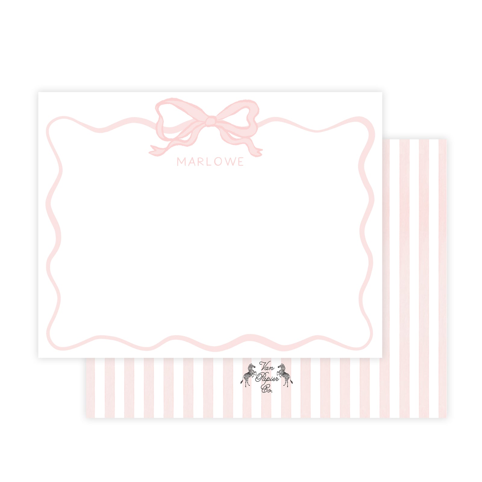 Pink Bow Stationery