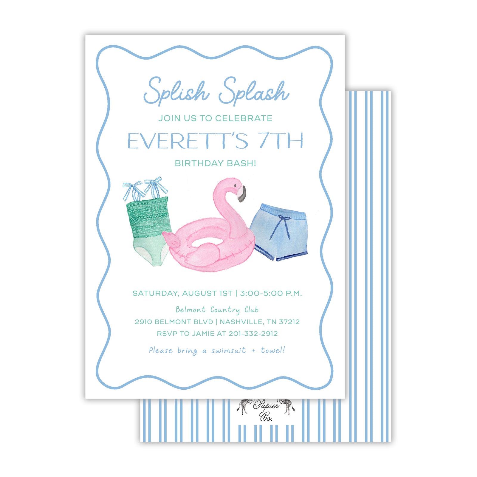 Splish Splash Birthday Bash Invitation