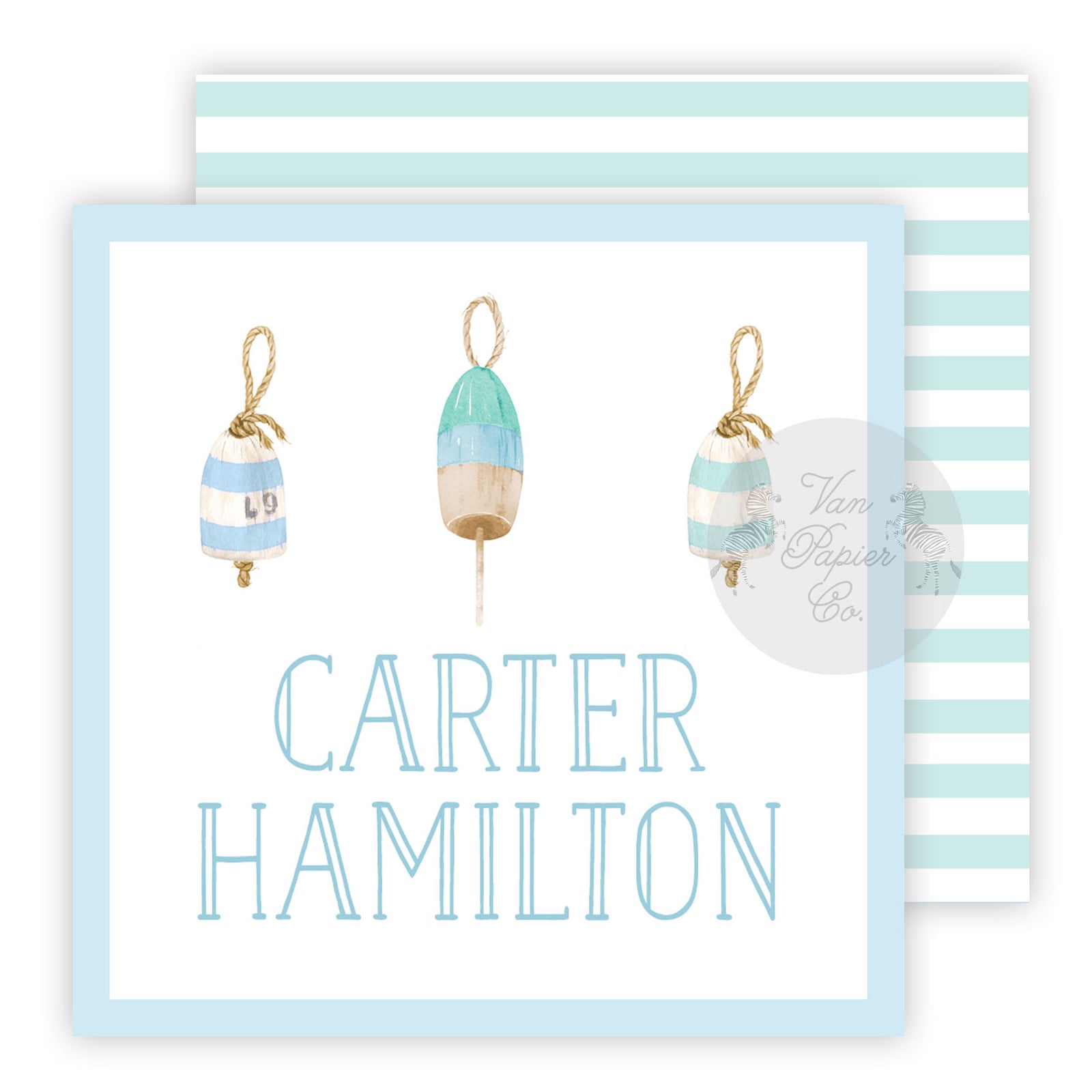 Watercolor Buoys Calling Cards