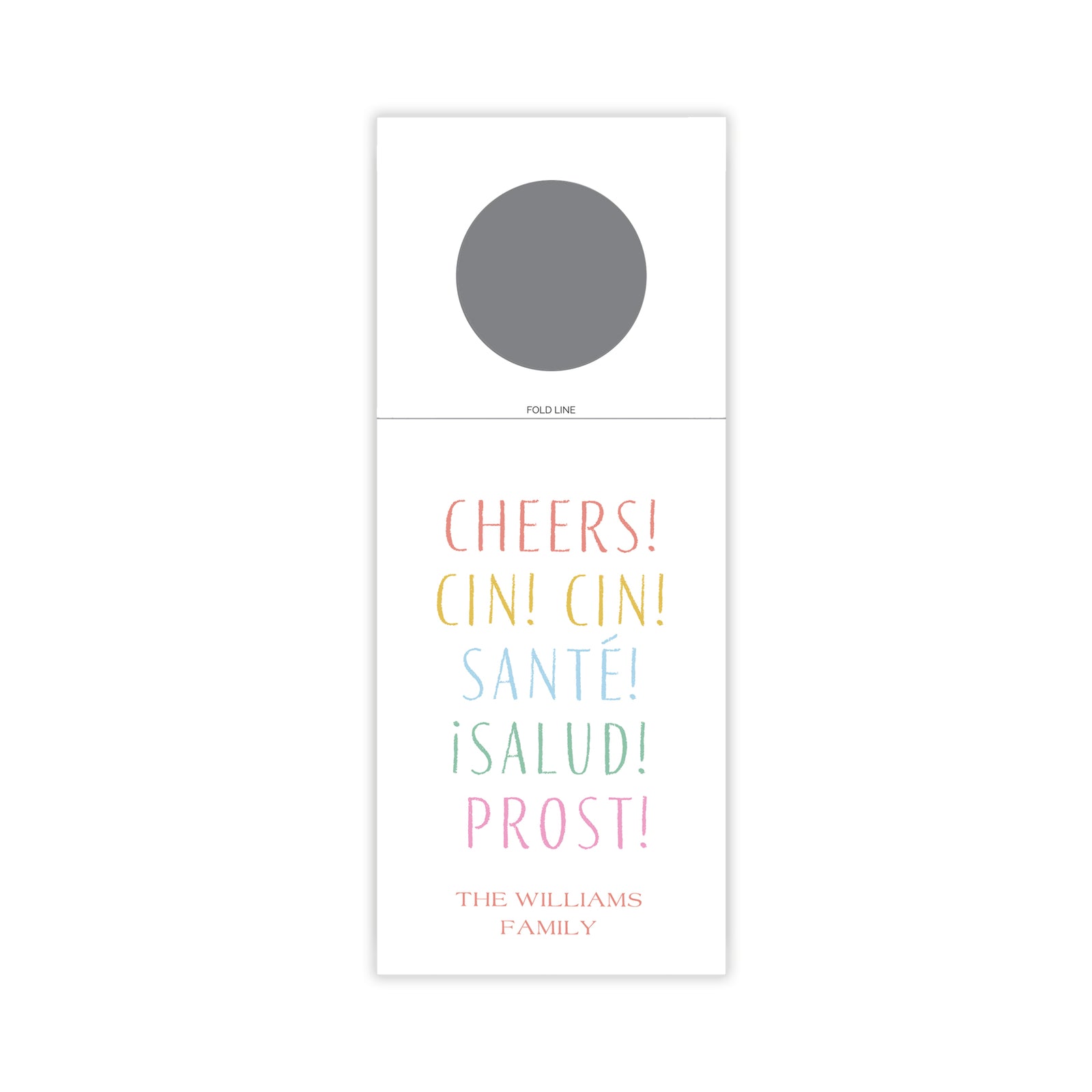 Many Ways to Say Cheers Wine Tag