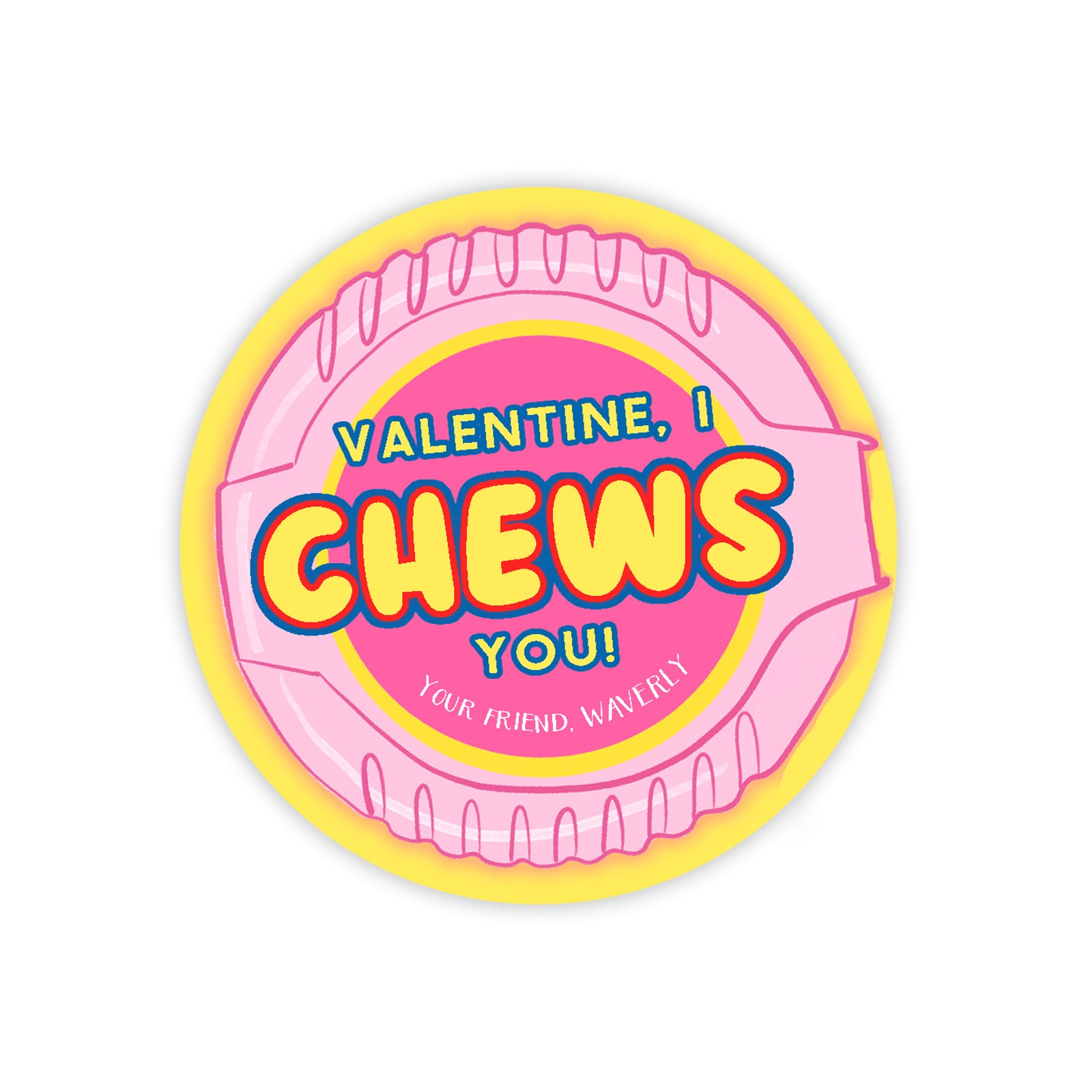 I Chews You Valentine Tags