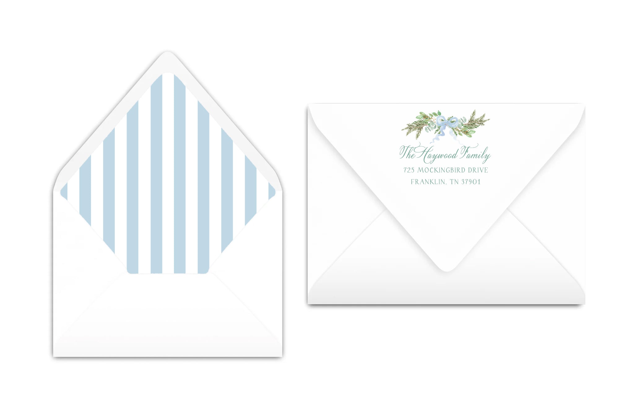 Blue Christmas Blessings Holiday Card