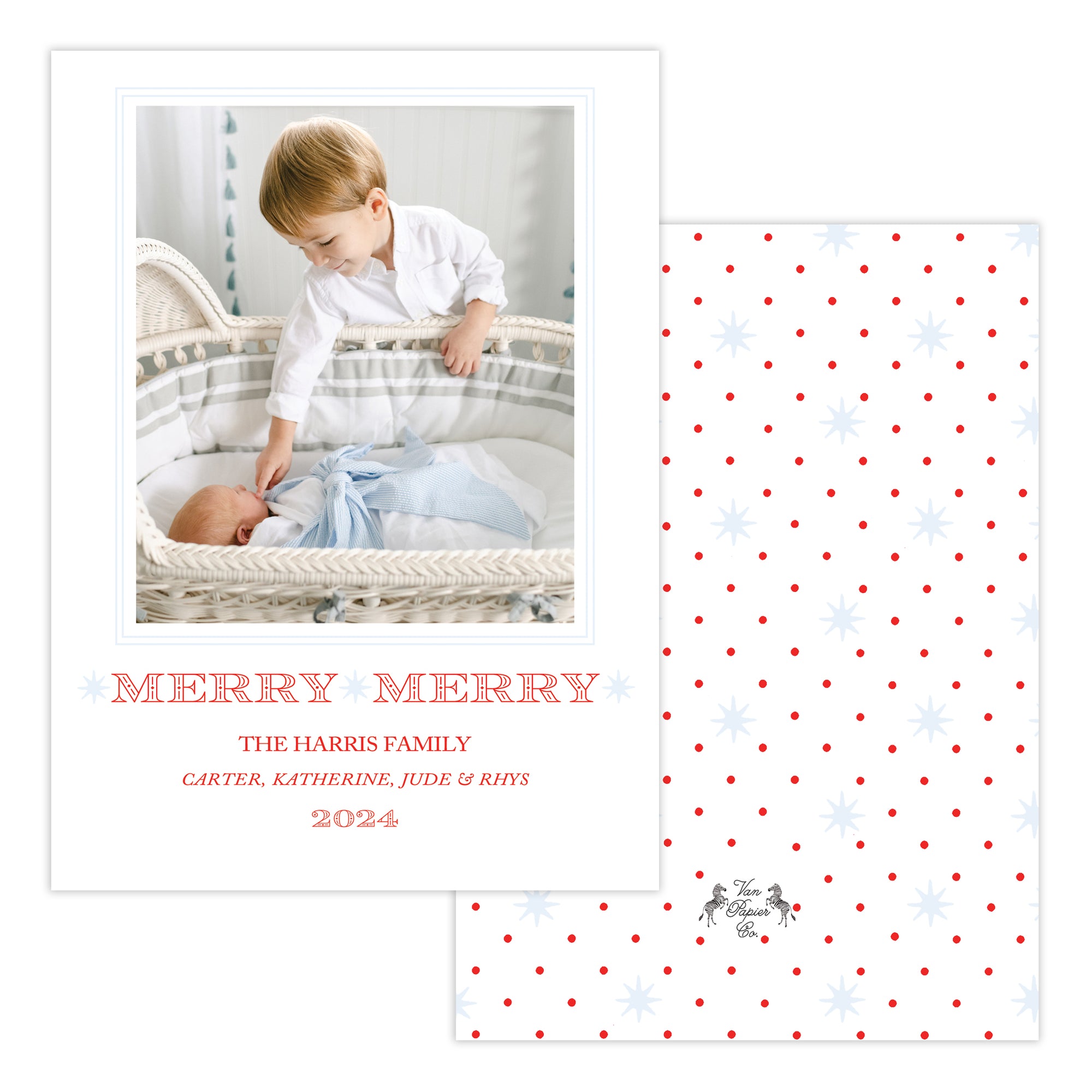 Star Dot Christmas Card