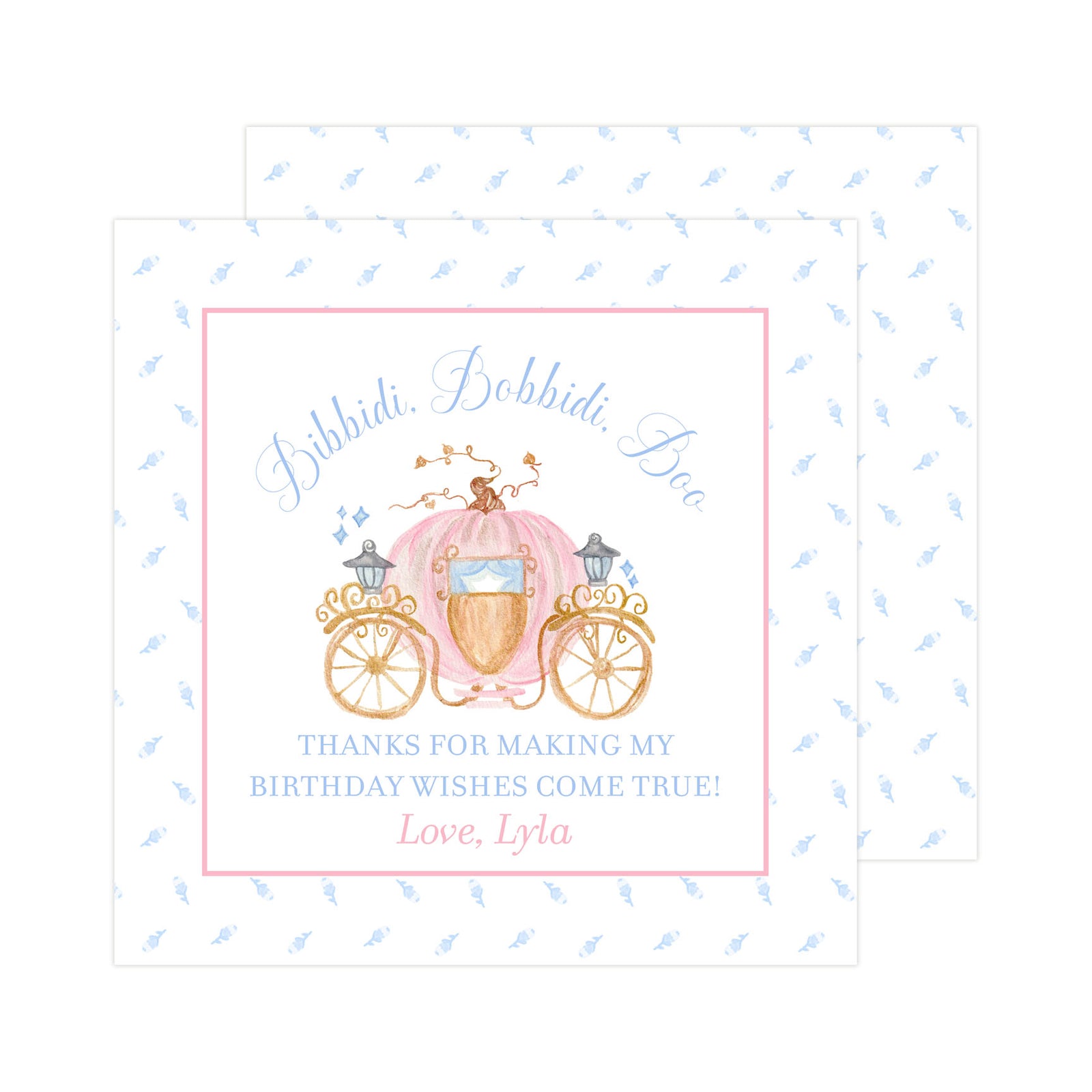 Watercolor Cinderella Favor Tags