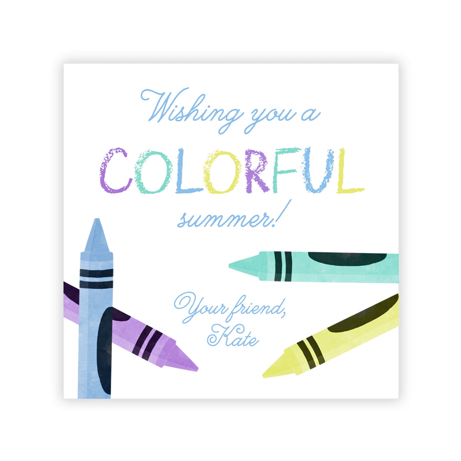 Crayons Summer Tag