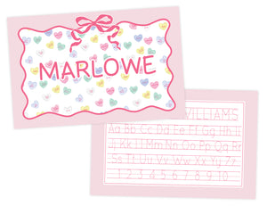 Valentine Placemat Pink Hearts
