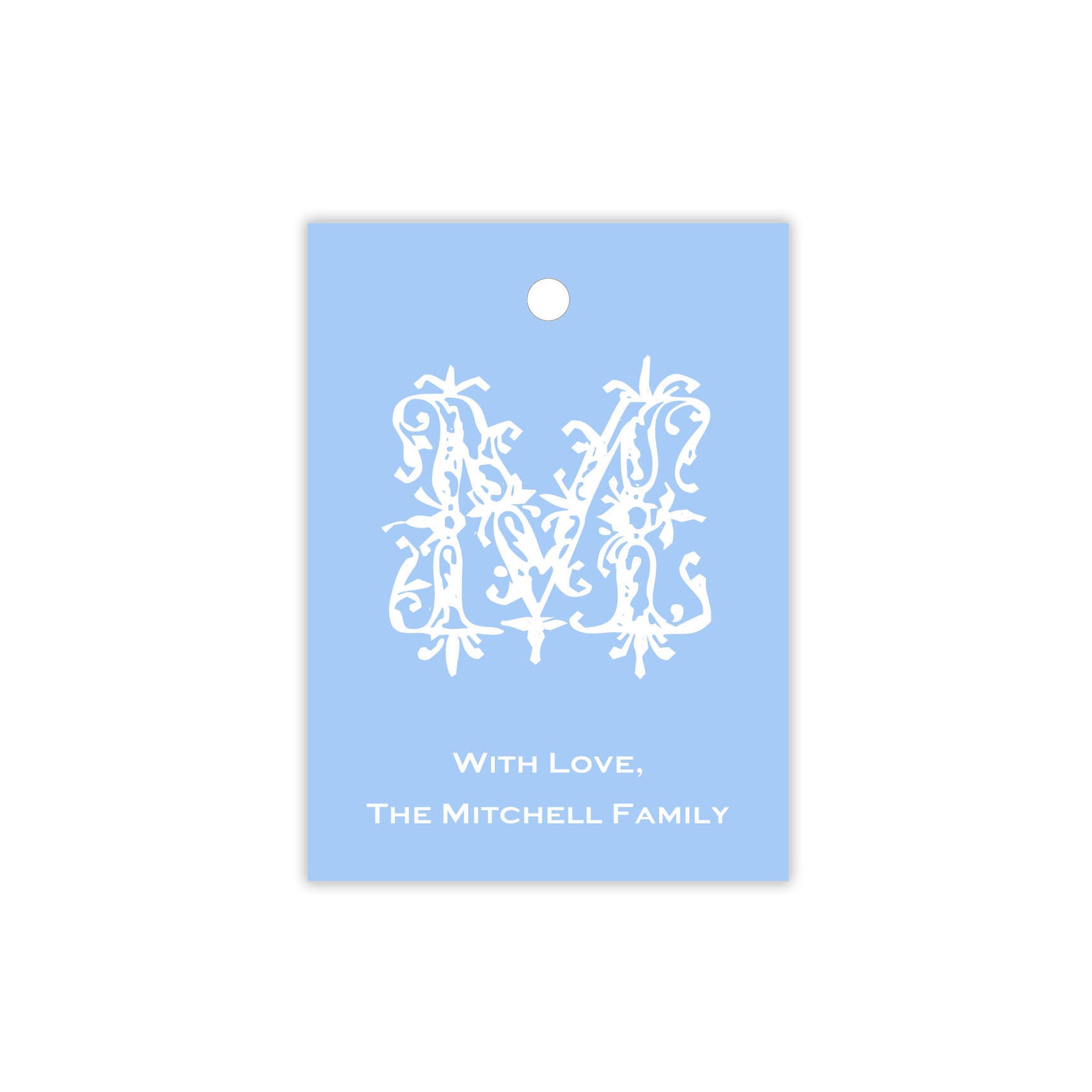 Blue Initial Gift Tags