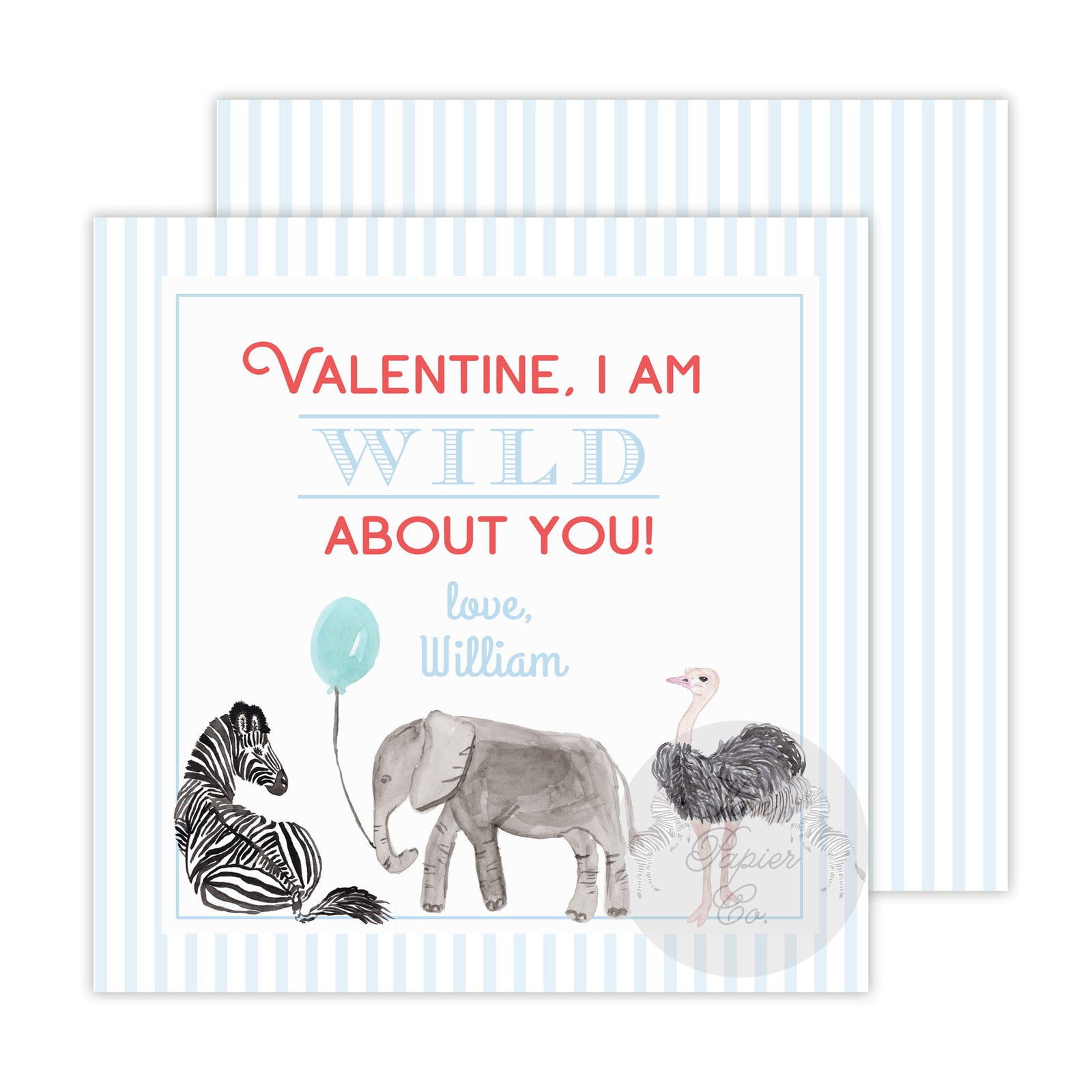 Wild About You Valentine Cards