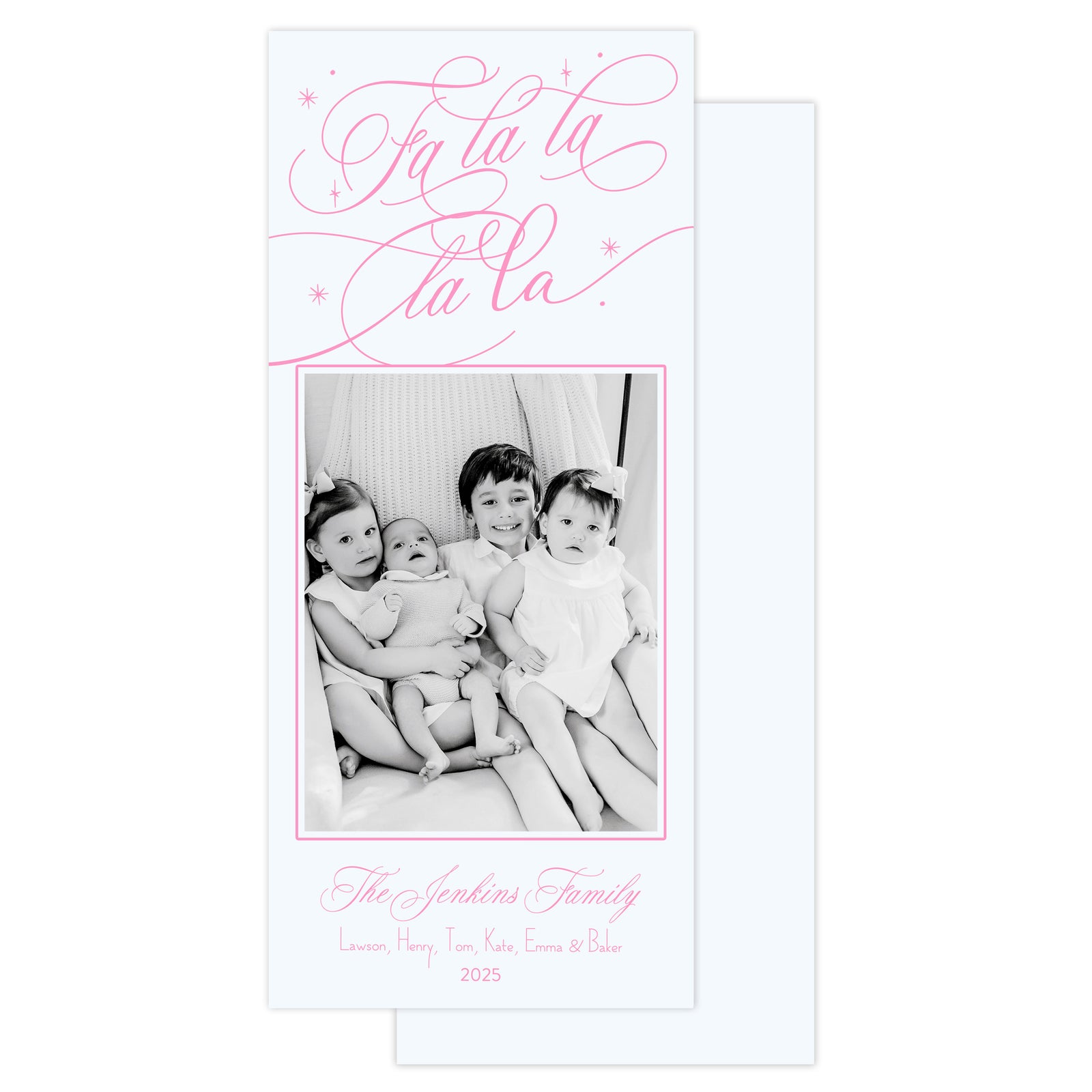 Tall and Skinny Calligraphy Holiday Card