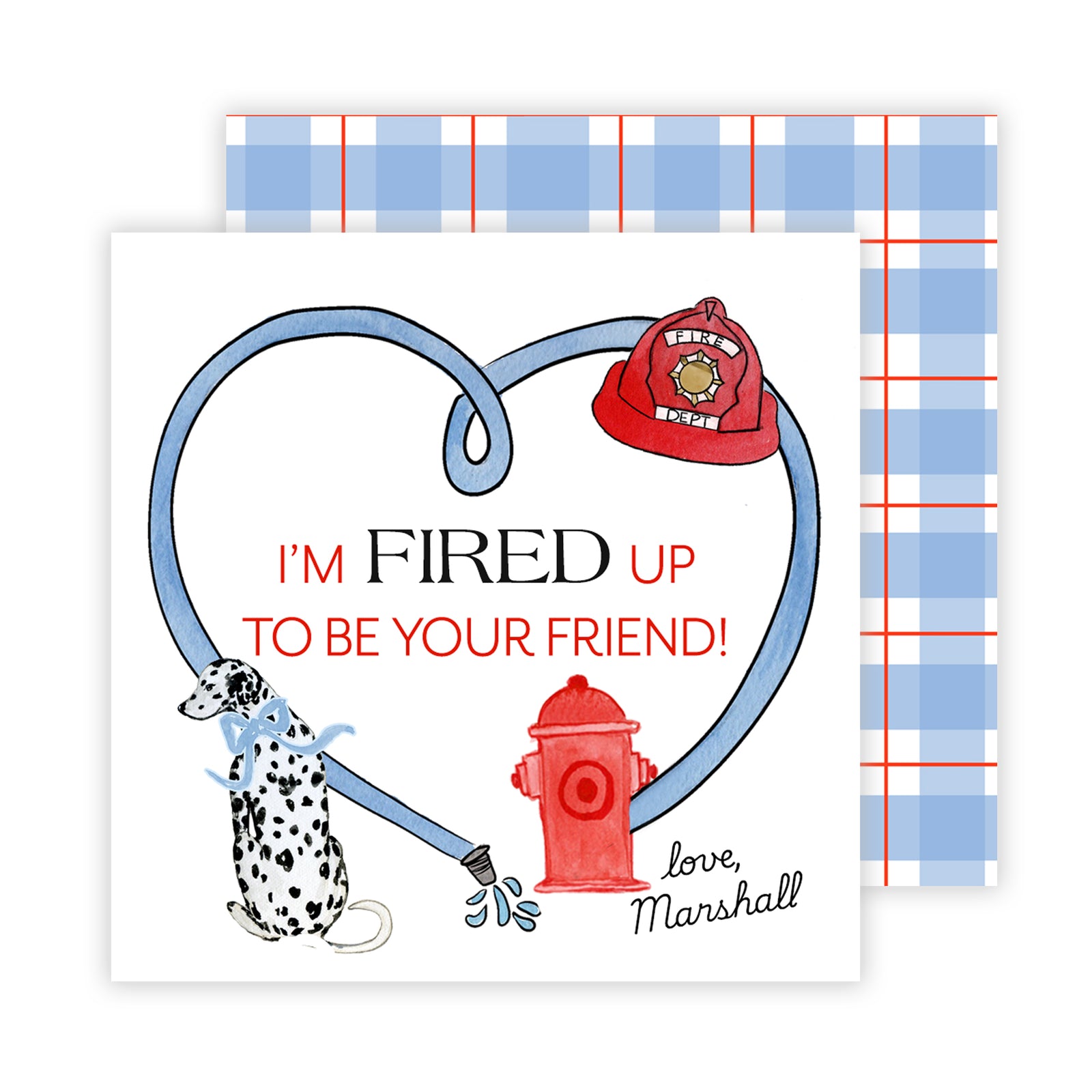 Firetruck Valentine Tags