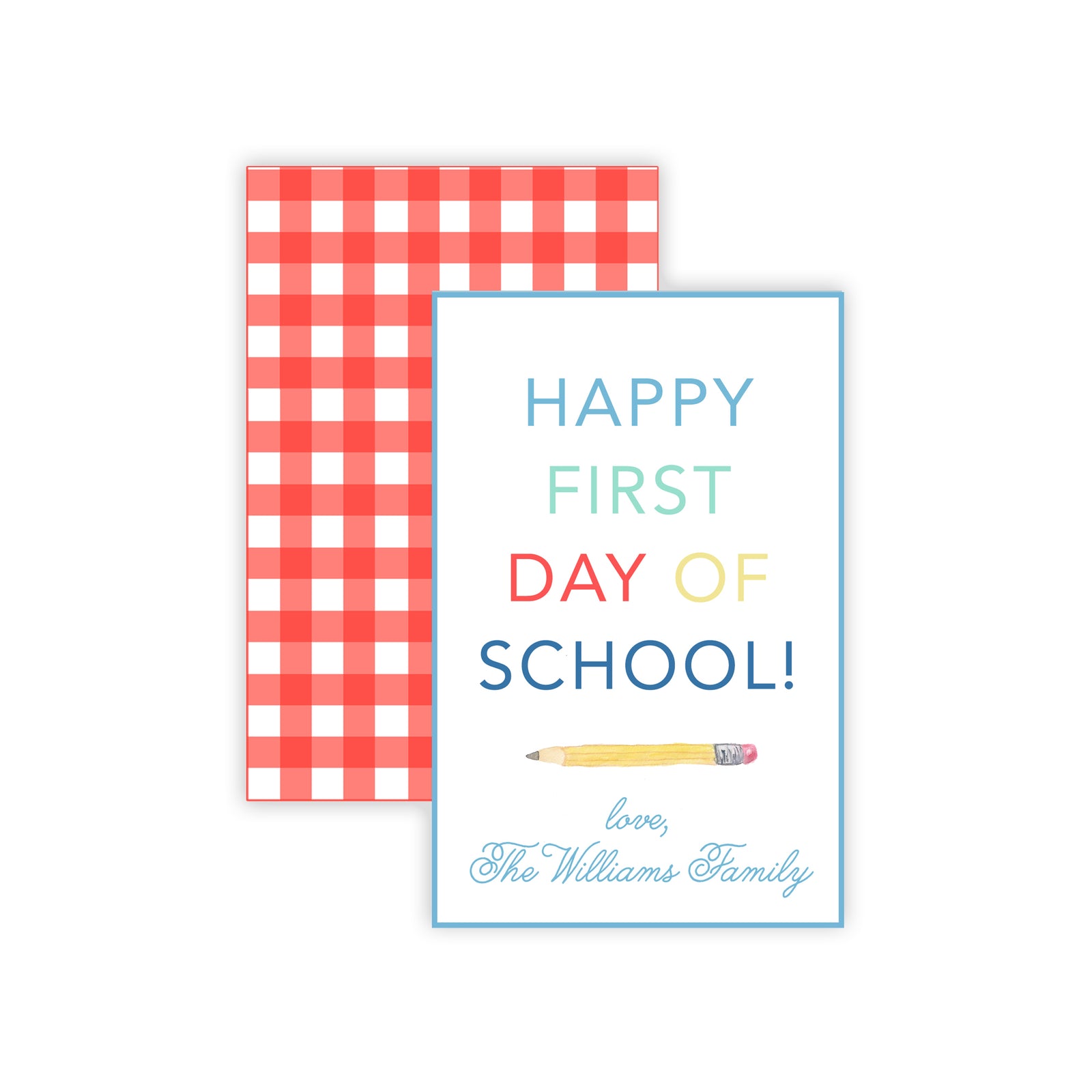 Watercolor First Day of School Tags