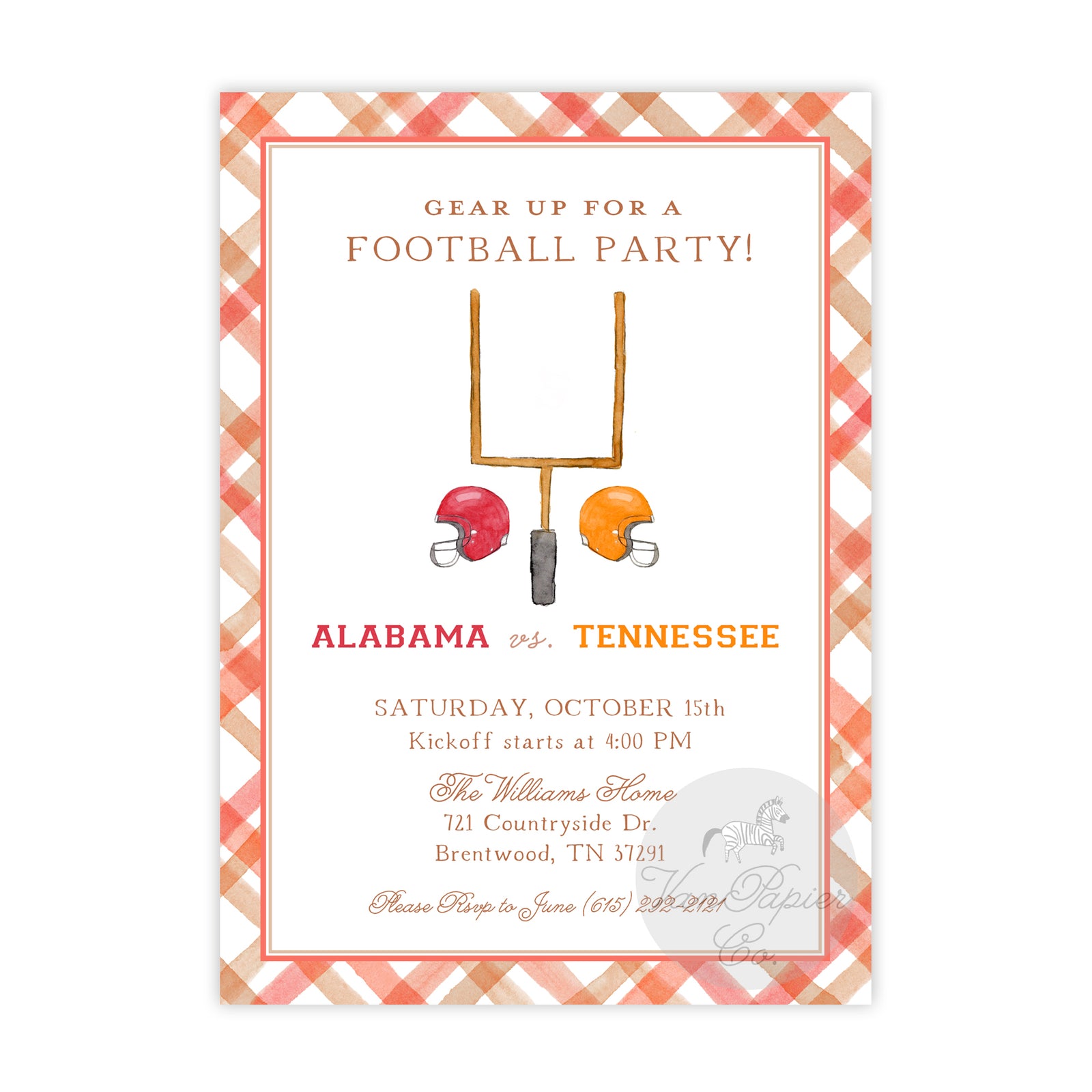 Football Party Invitation