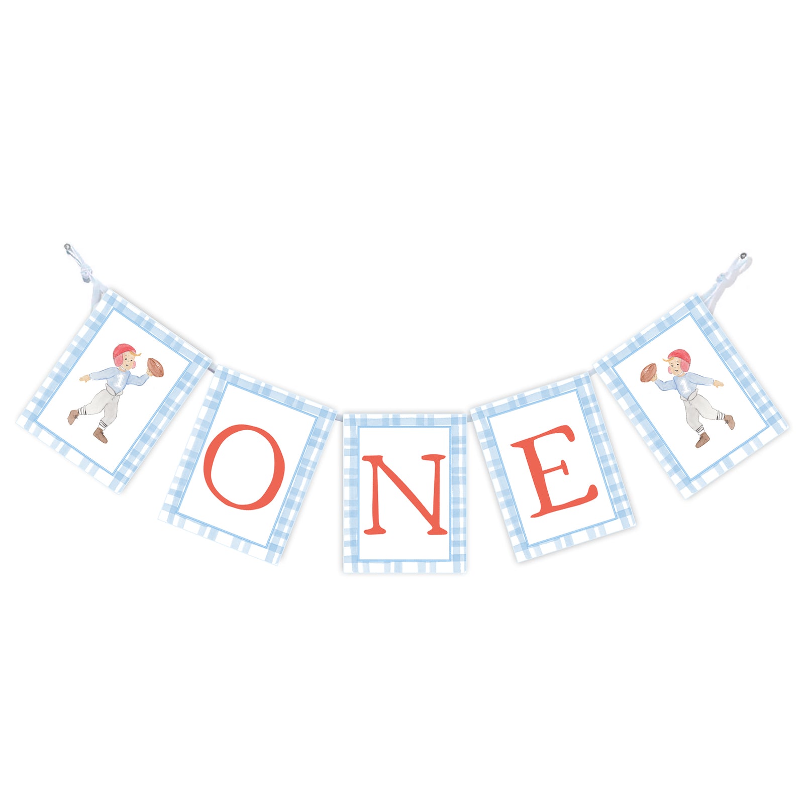 "ONE" Football 1st Birthday High Chair Banner