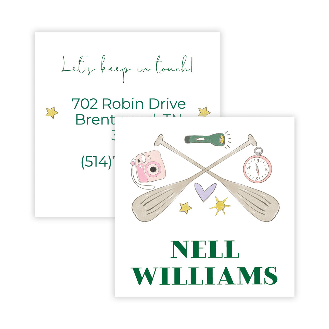 Girls Camp Calling Card