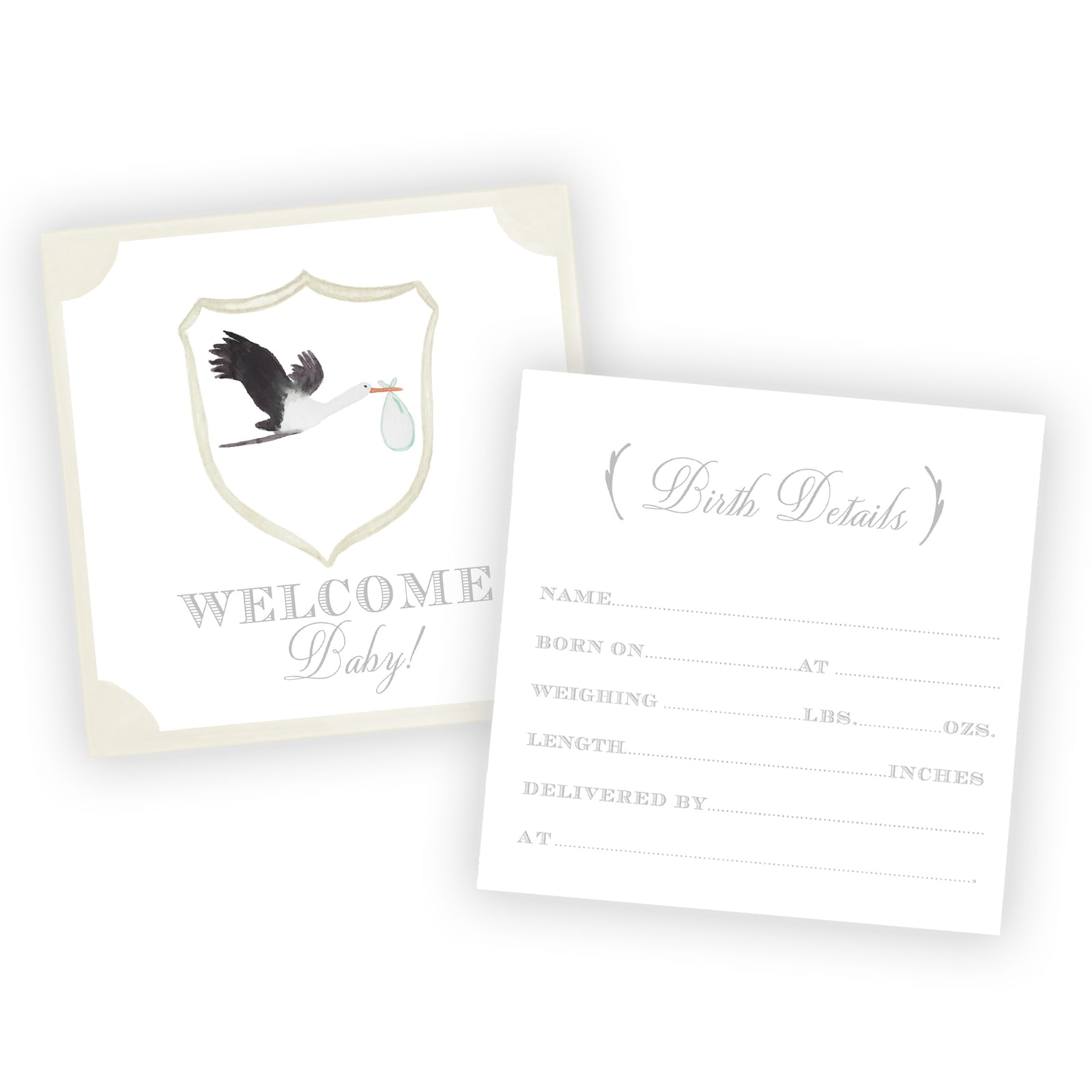 Gender Neutral Watercolor Milestone Cards