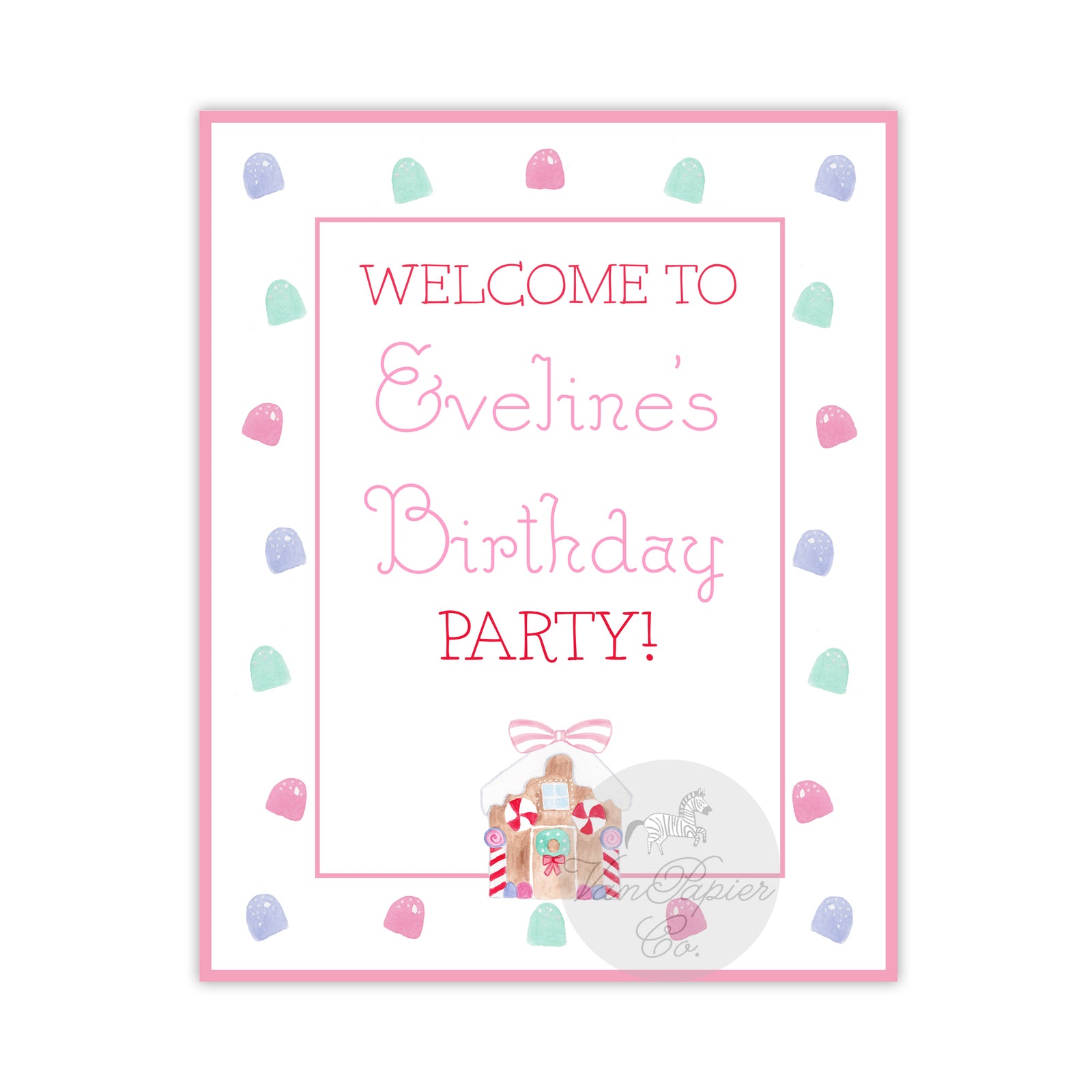Gingerbread Party Welcome Poster